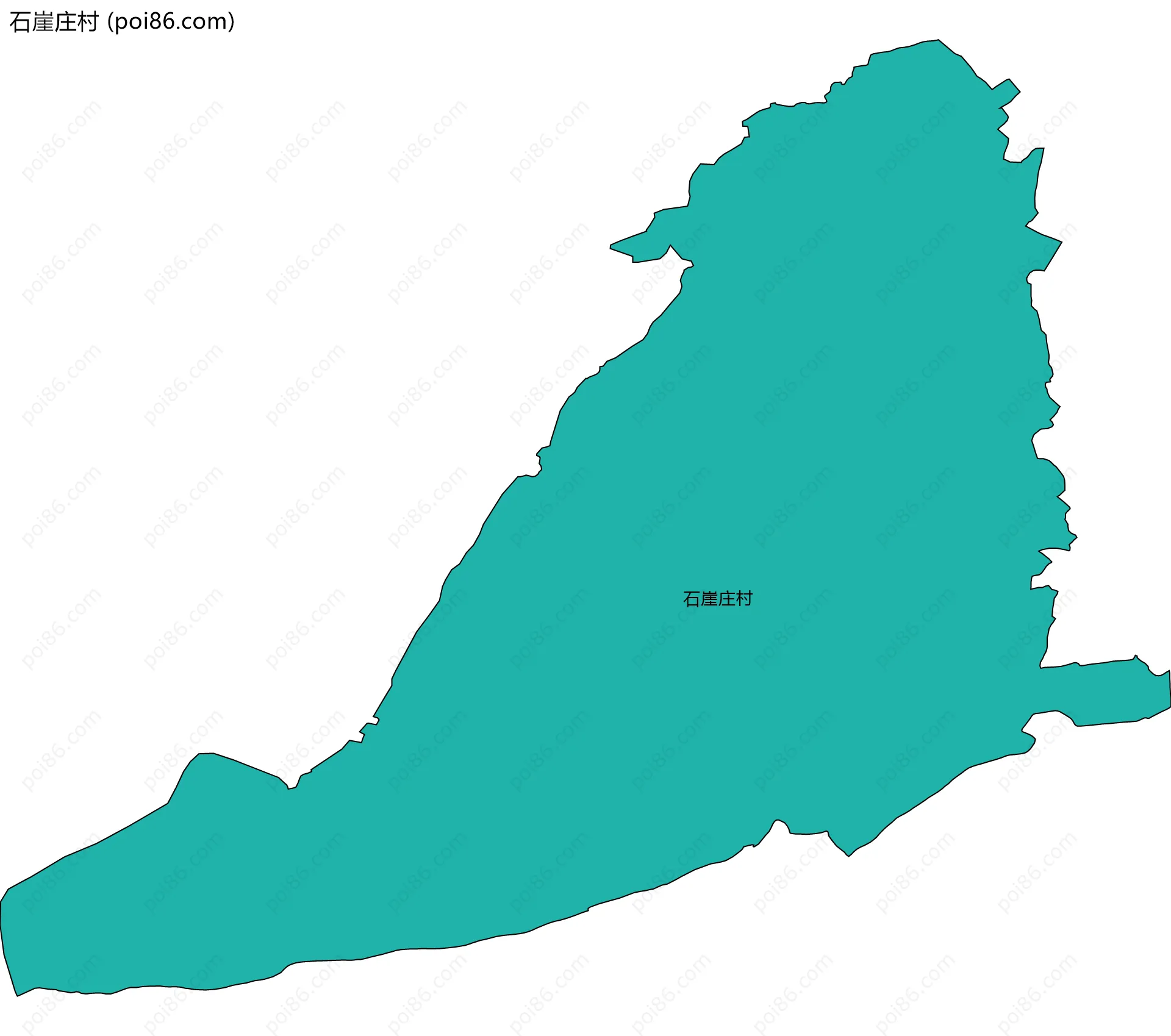 石崖庄村边界地图