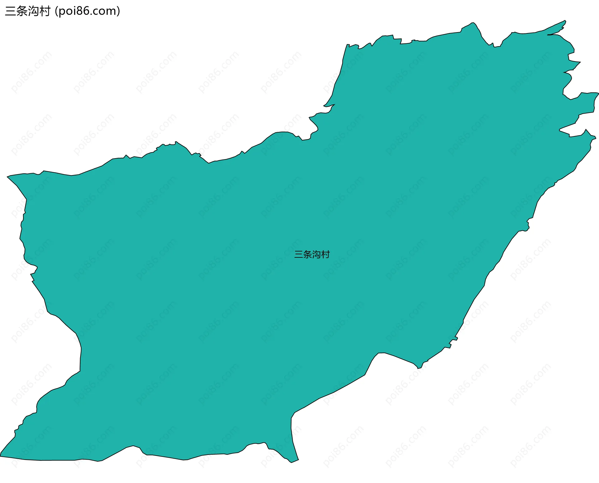三条沟村边界地图