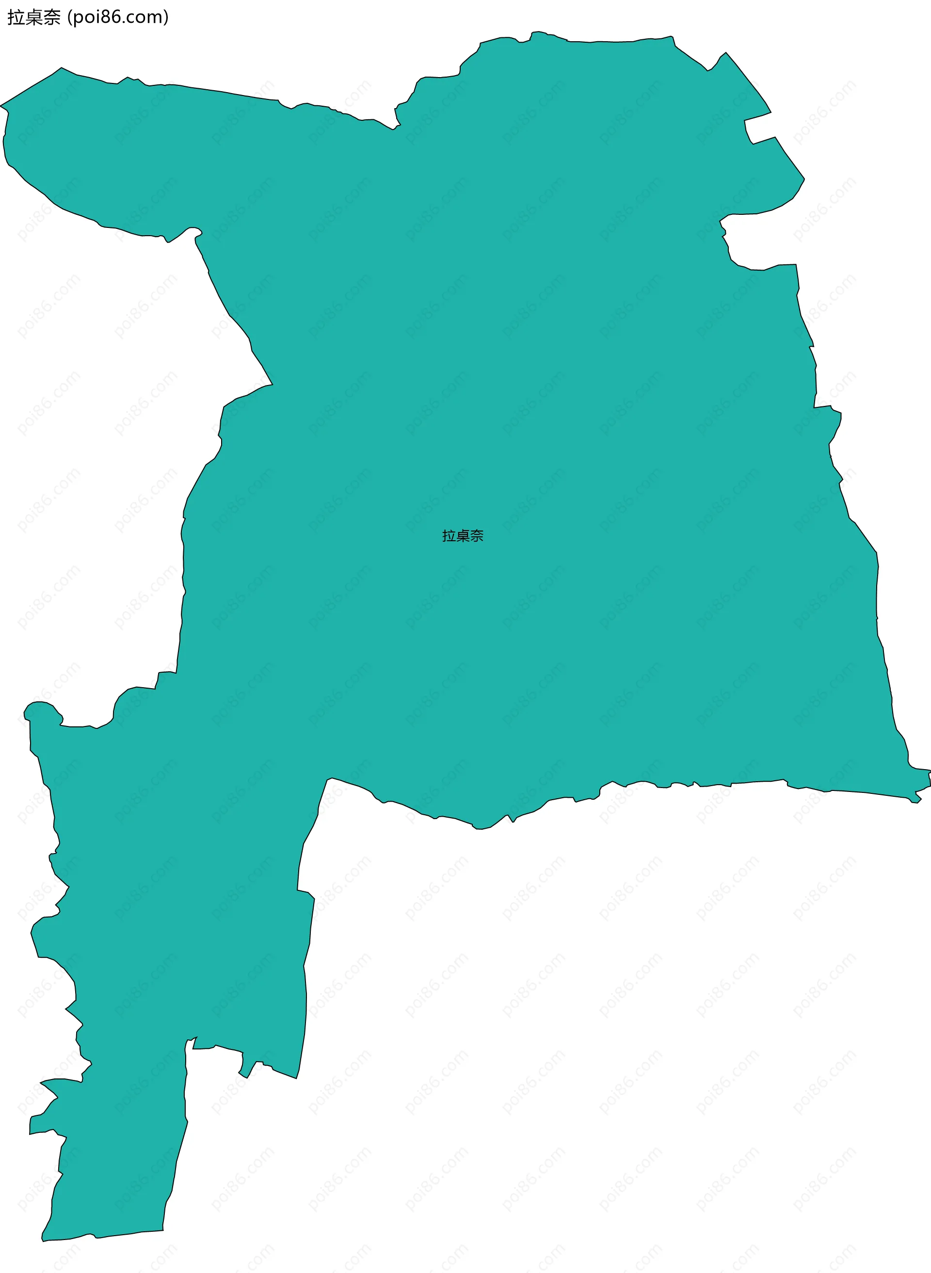 拉桌奈边界地图