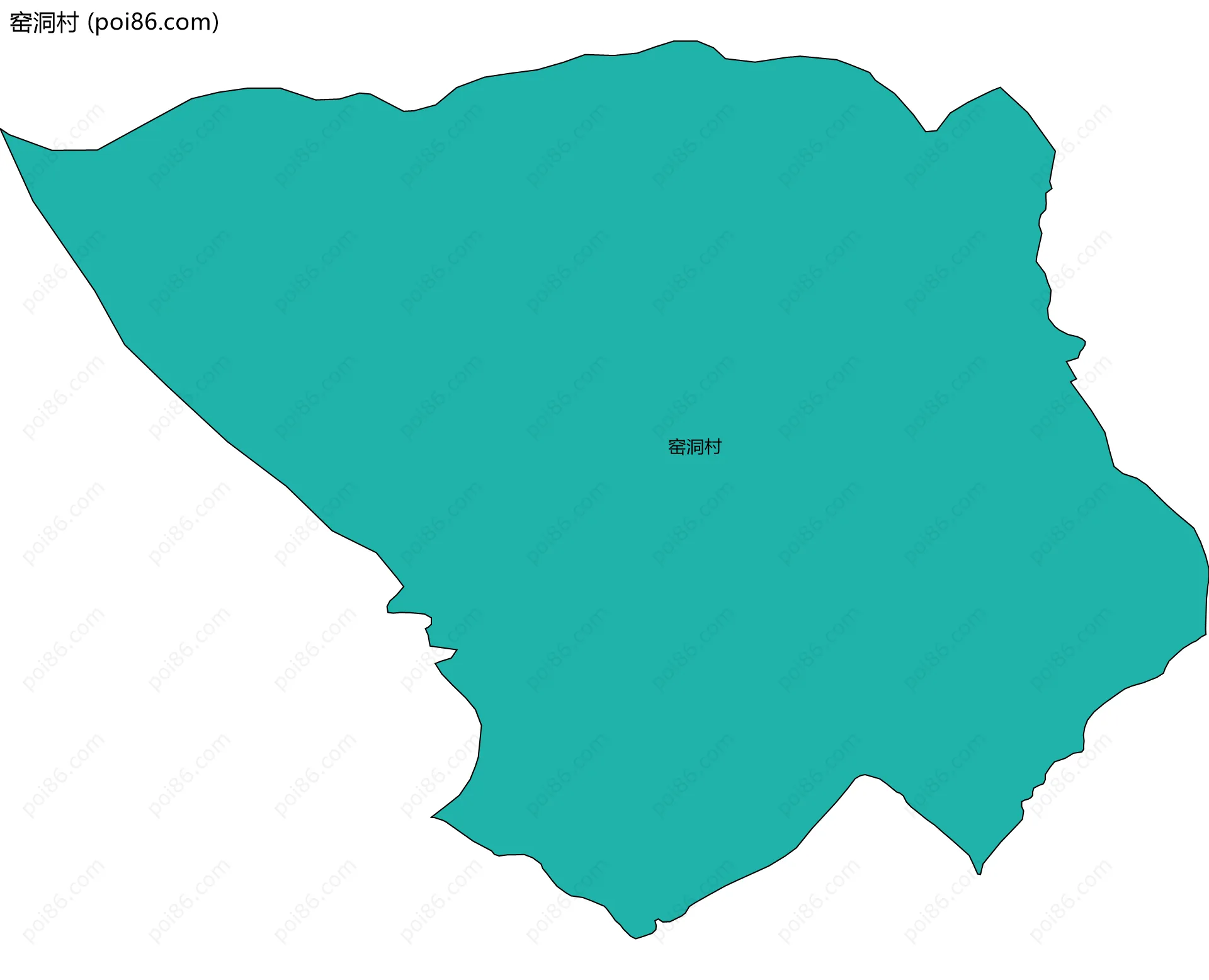 窑洞村边界地图