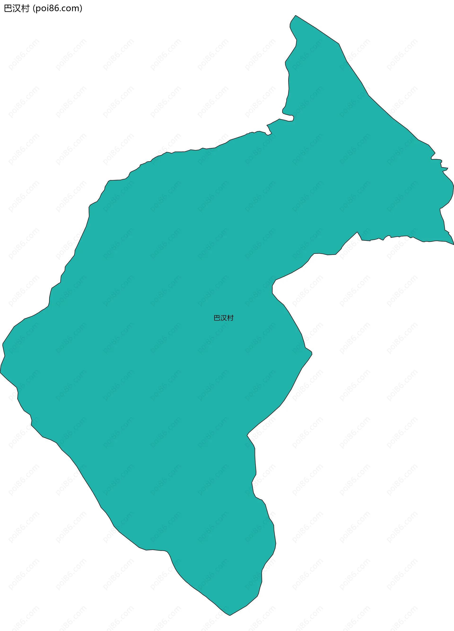 巴汉村边界地图