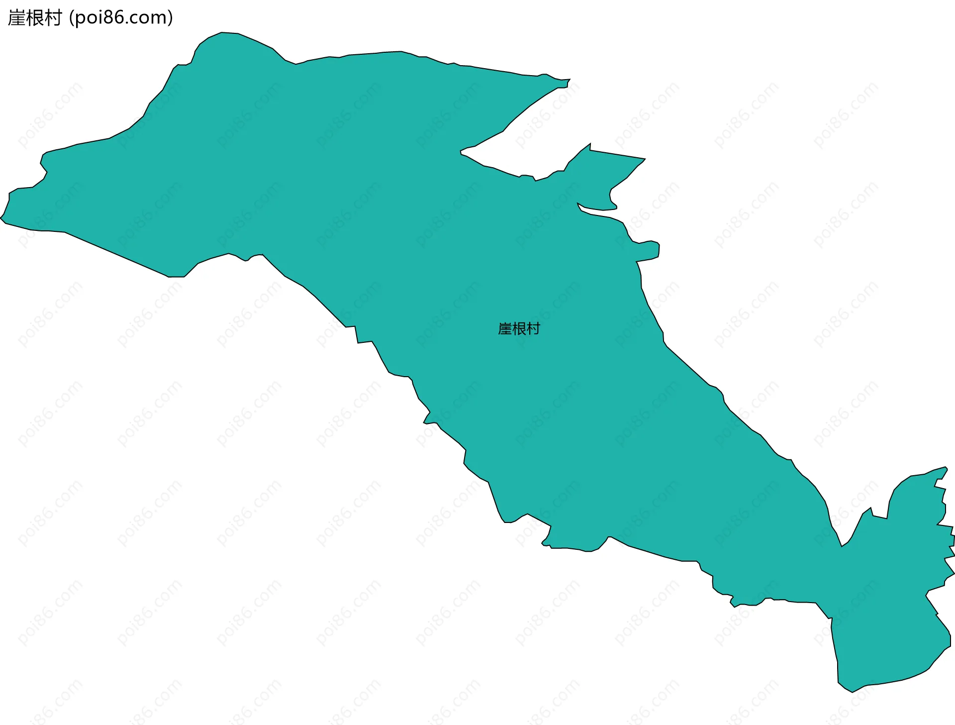 崖根村边界地图