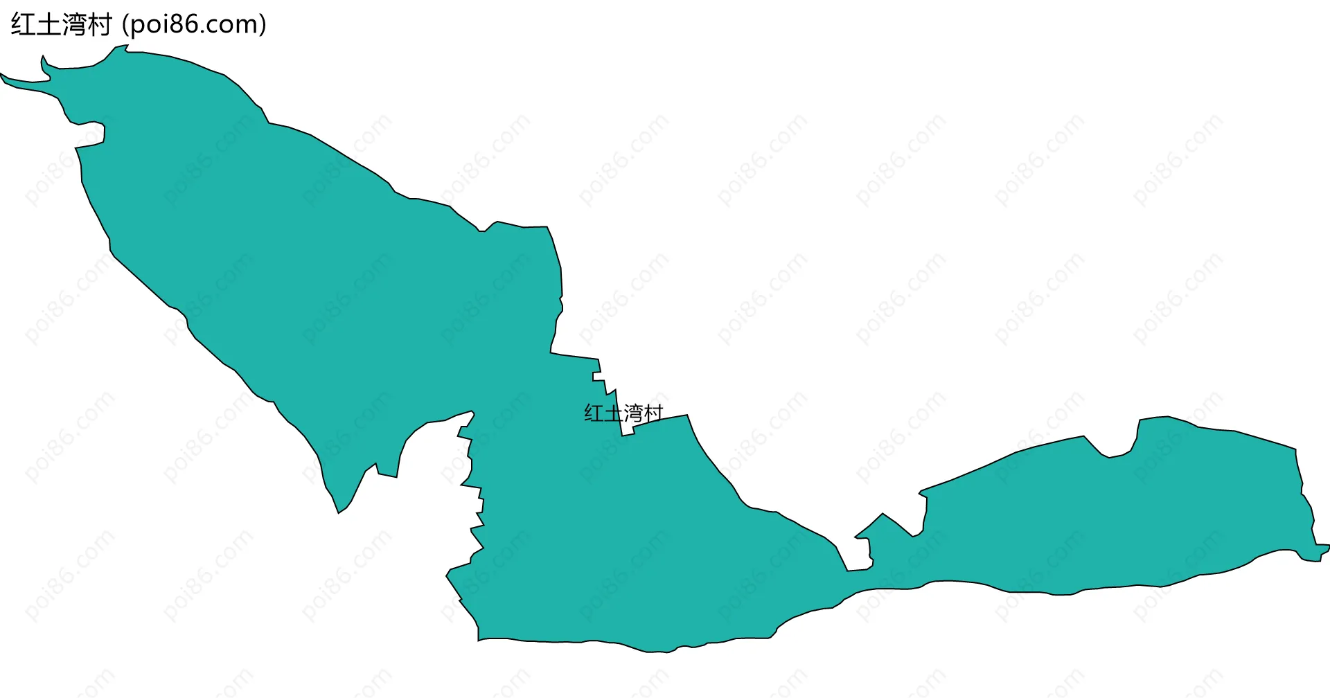 红土湾村边界地图