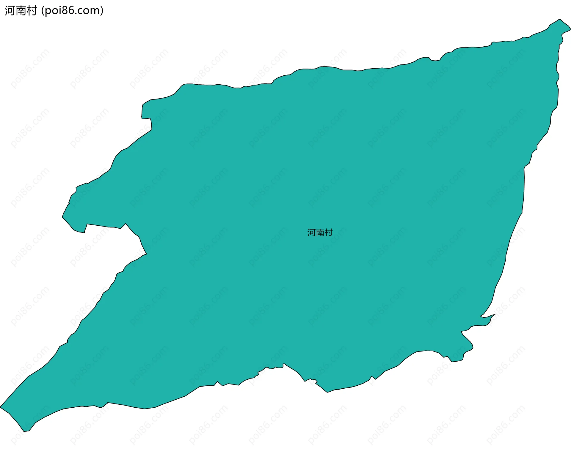 河南村边界地图