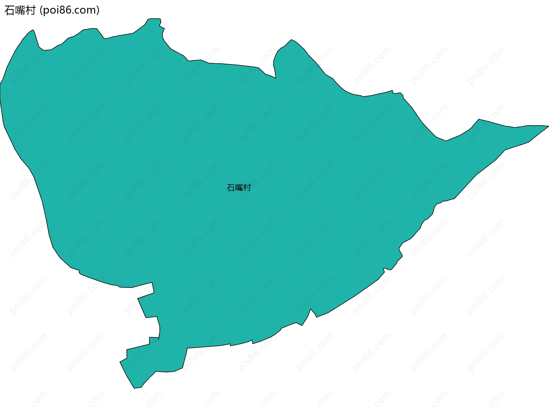 石嘴村边界地图