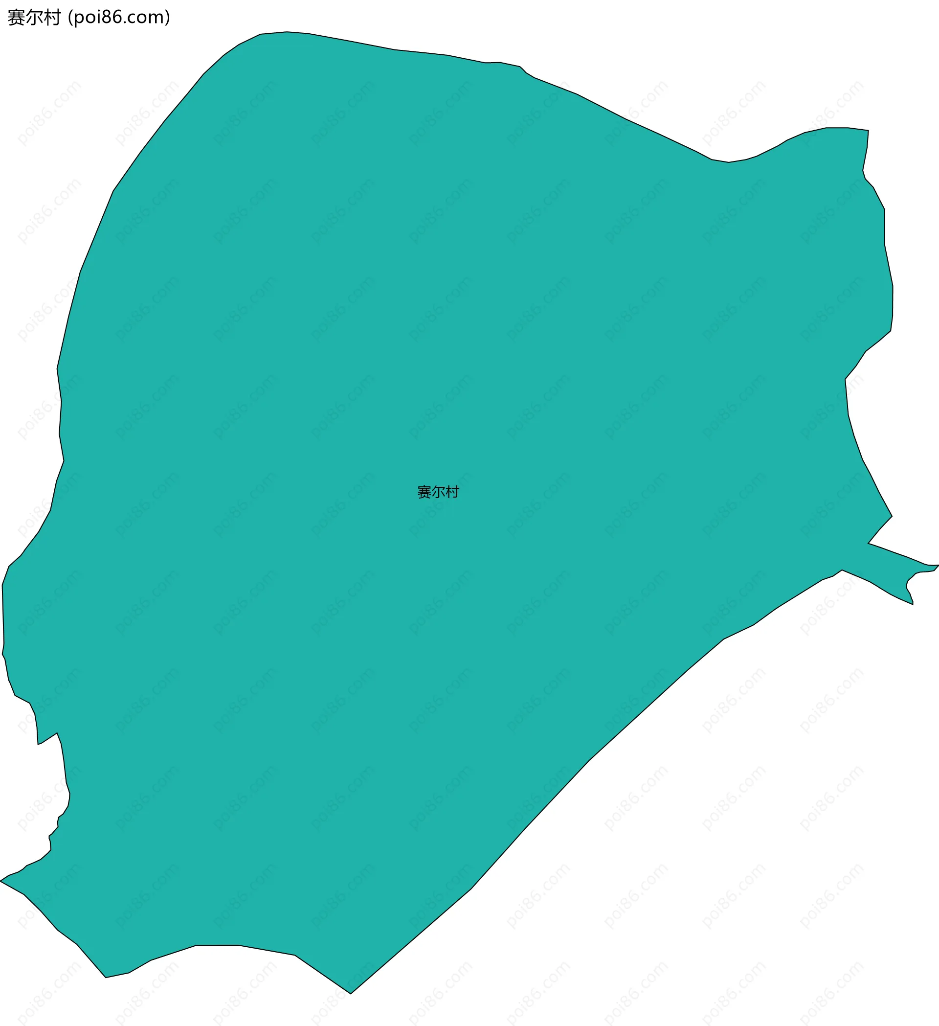 赛尔村边界地图