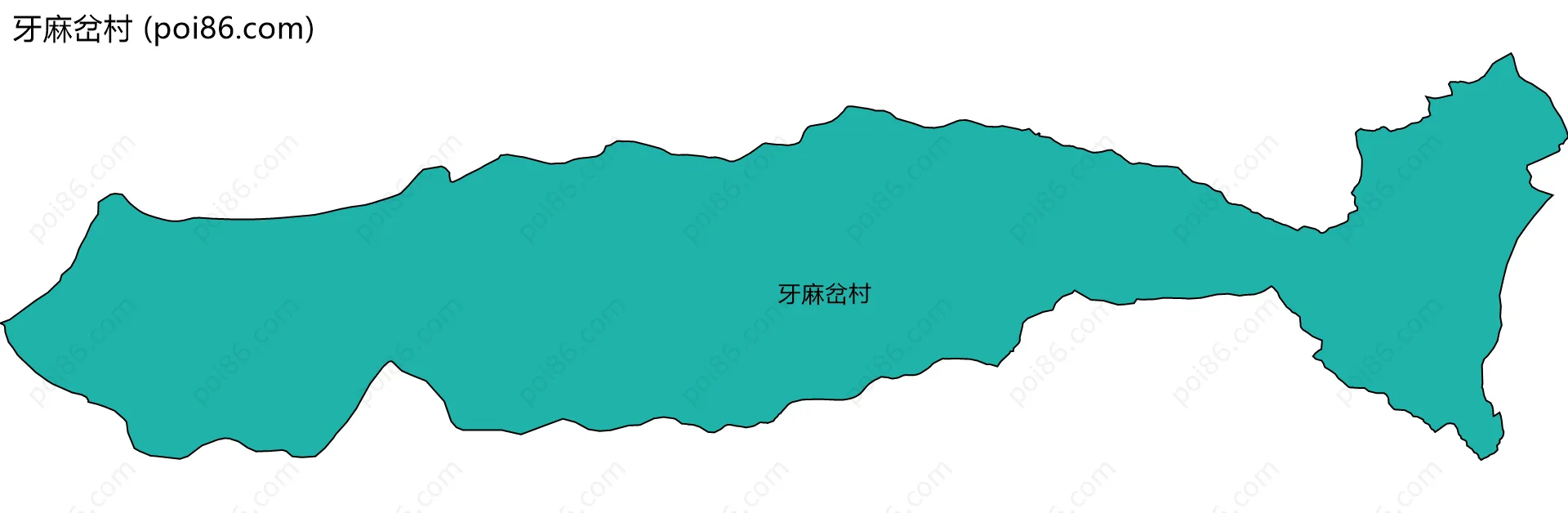 牙麻岔村边界地图