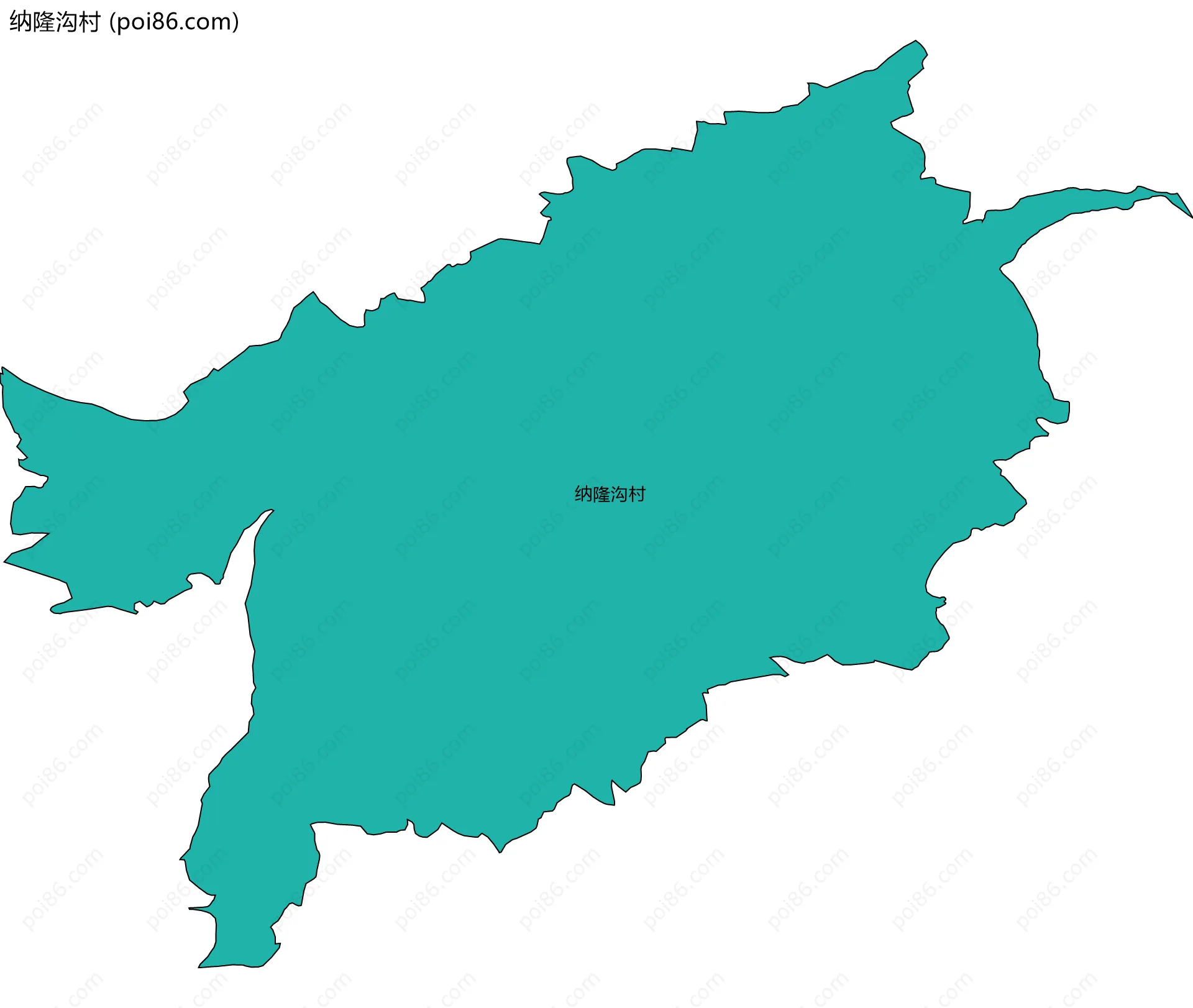 纳隆沟村边界地图
