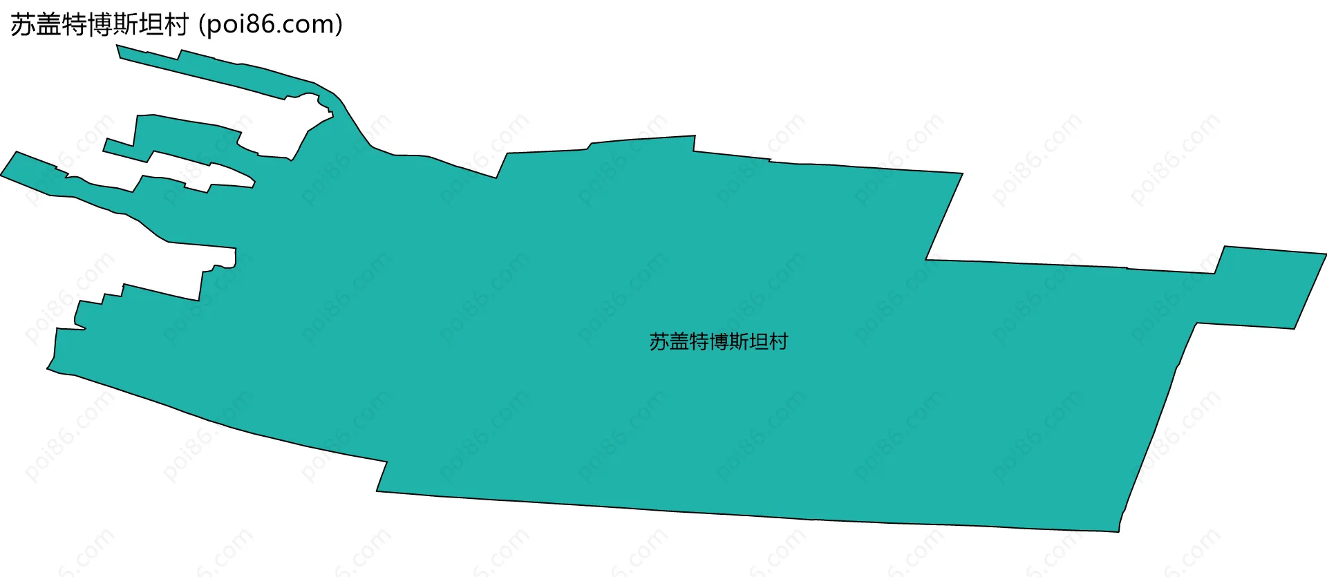 苏盖特博斯坦村边界地图