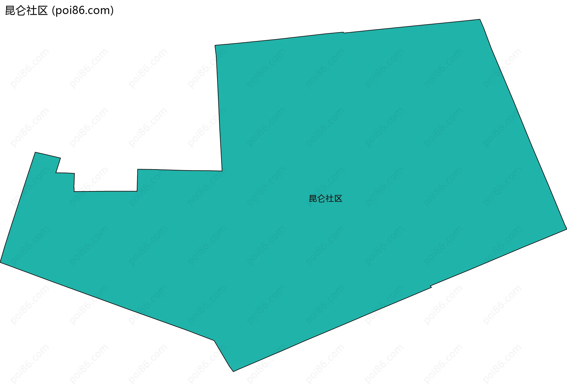 昆仑社区边界地图
