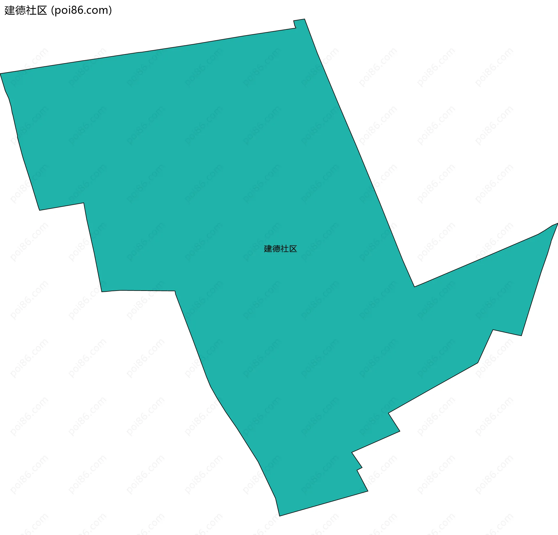 建德社区边界地图