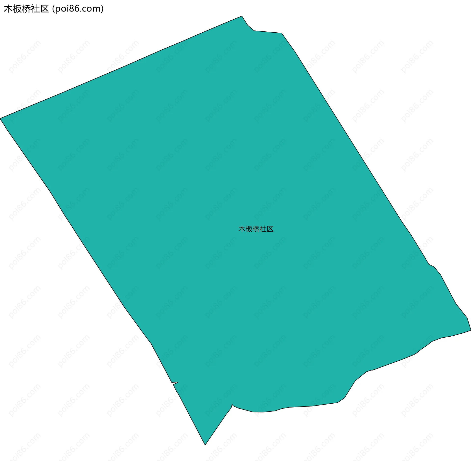 木板桥社区边界地图