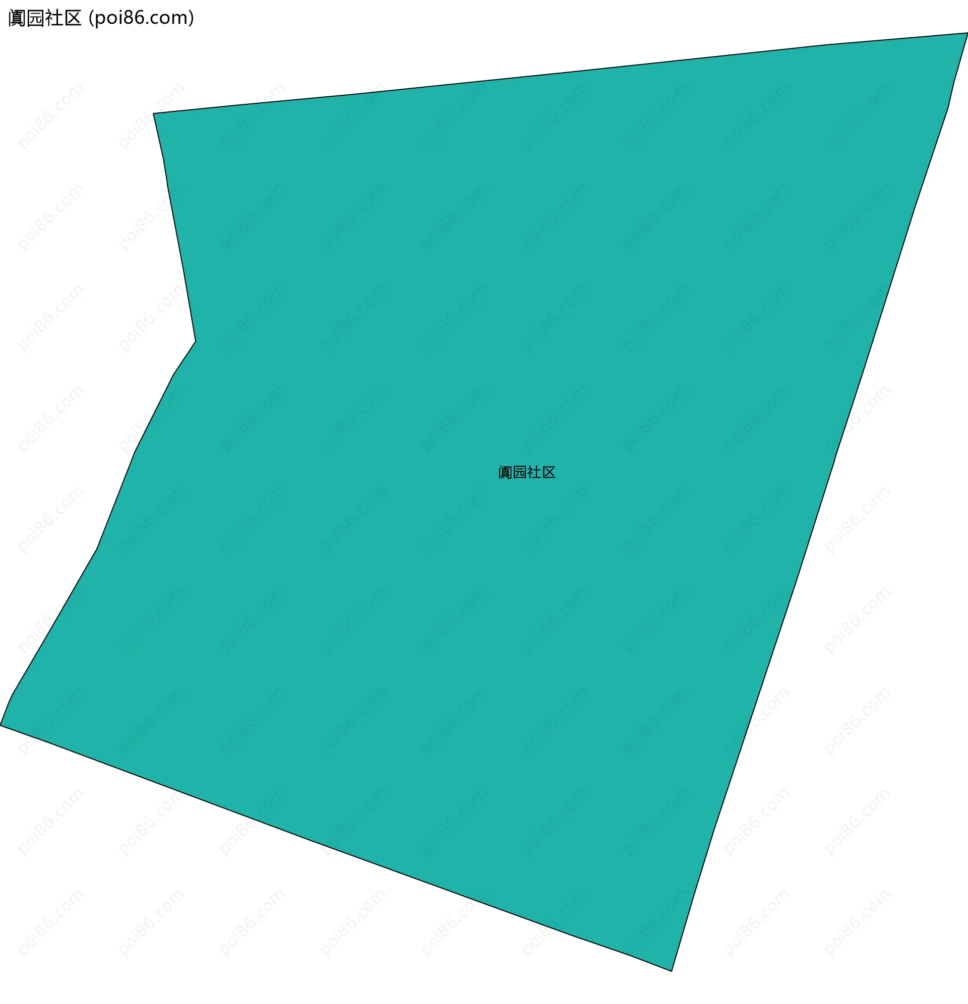 阗园社区边界地图