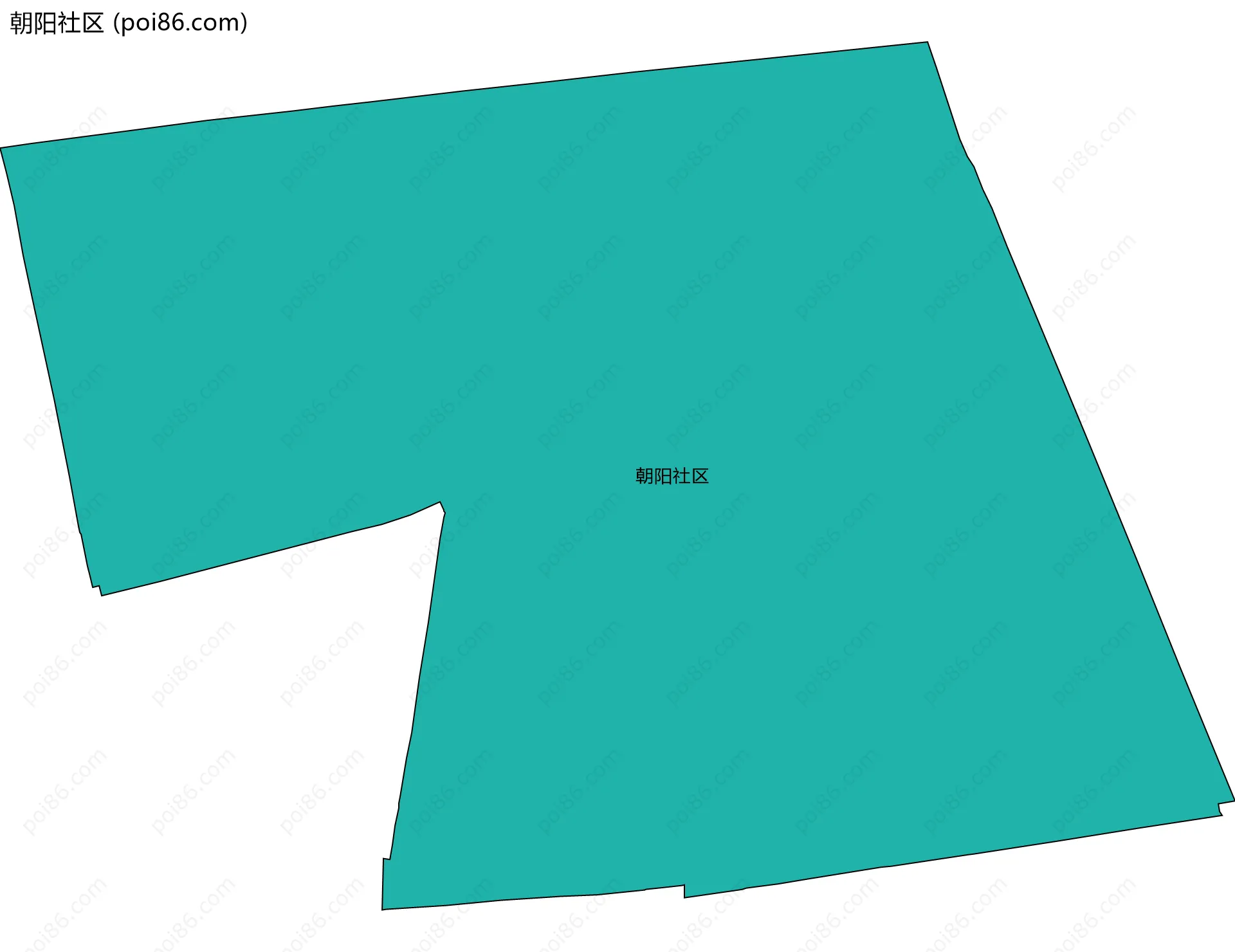 朝阳社区边界地图