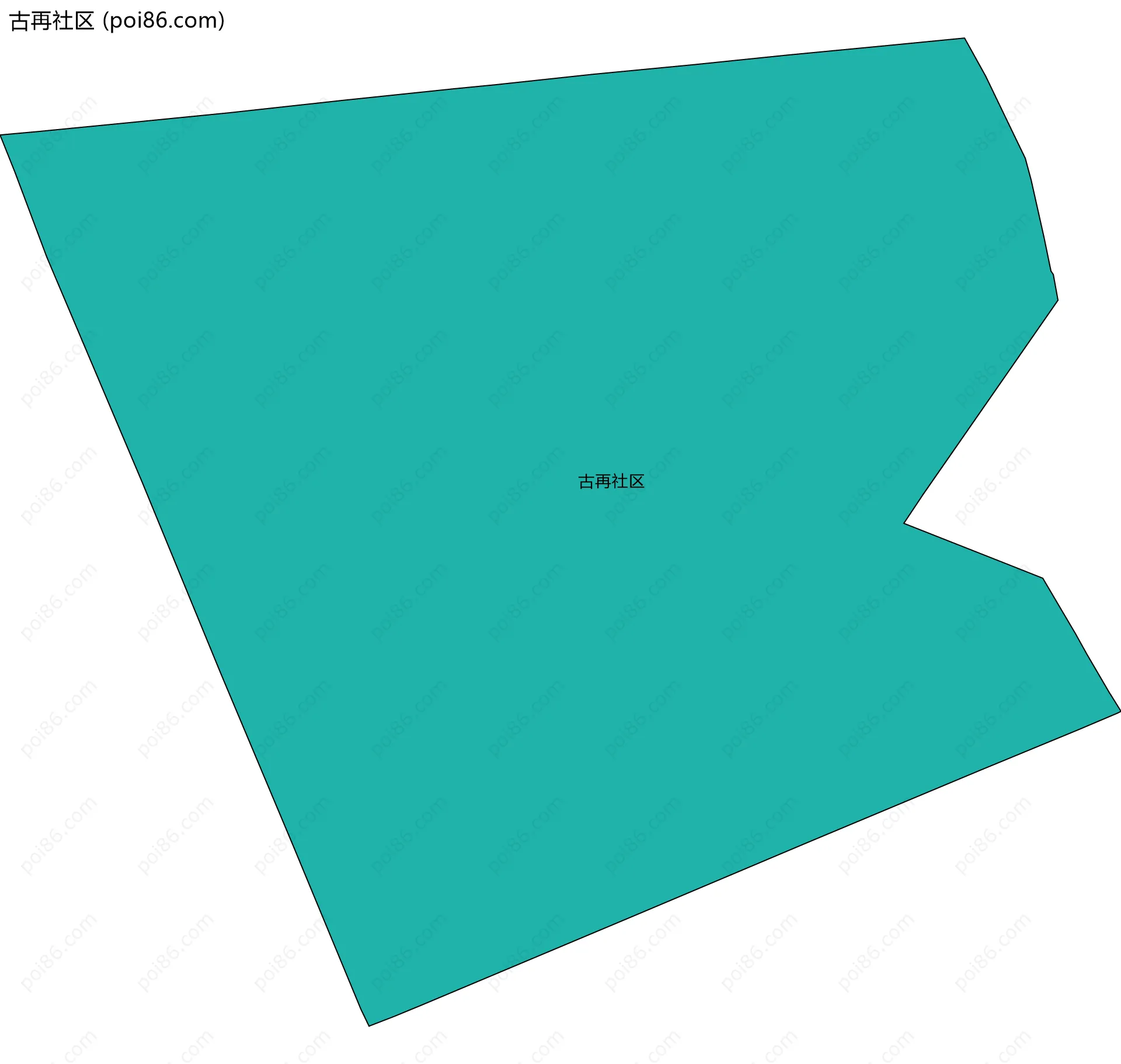古再社区边界地图