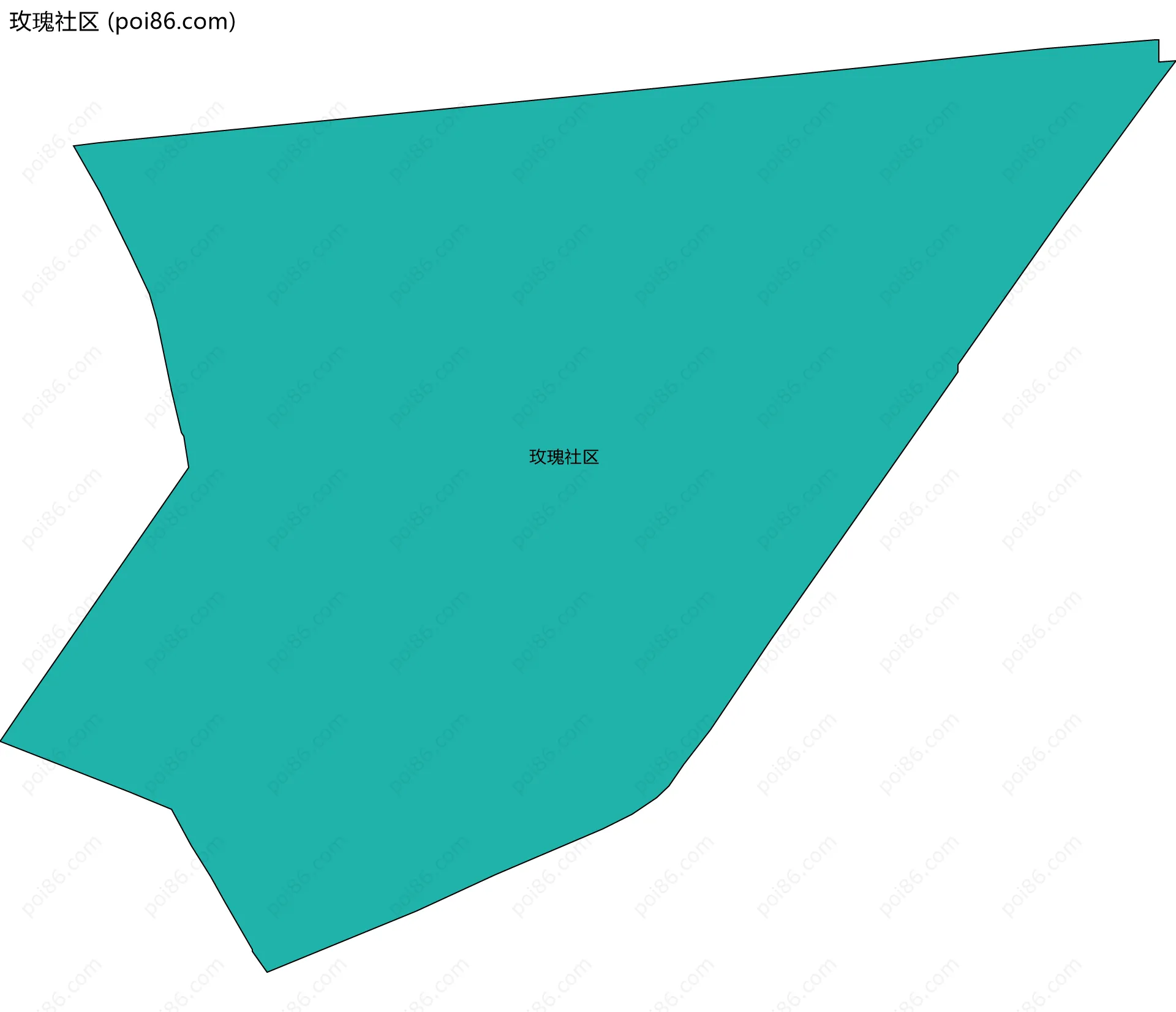 玫瑰社区边界地图