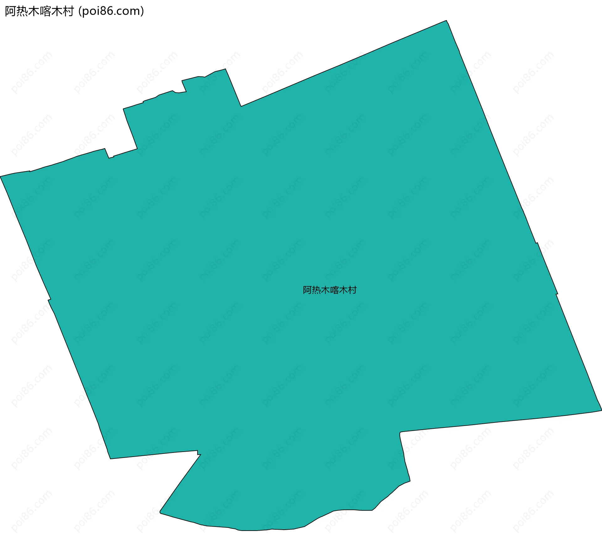 阿热木喀木村边界地图
