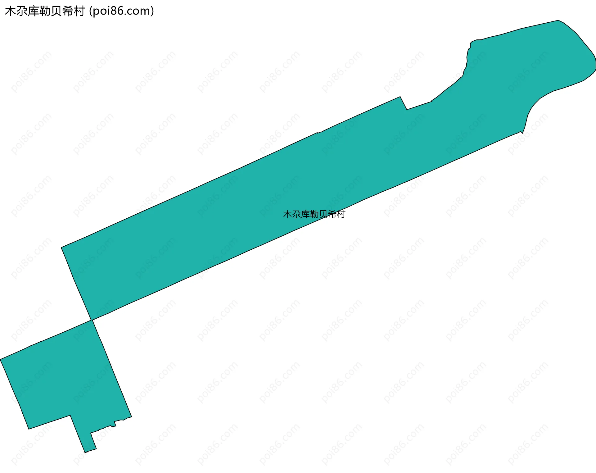 木尕库勒贝希村边界地图