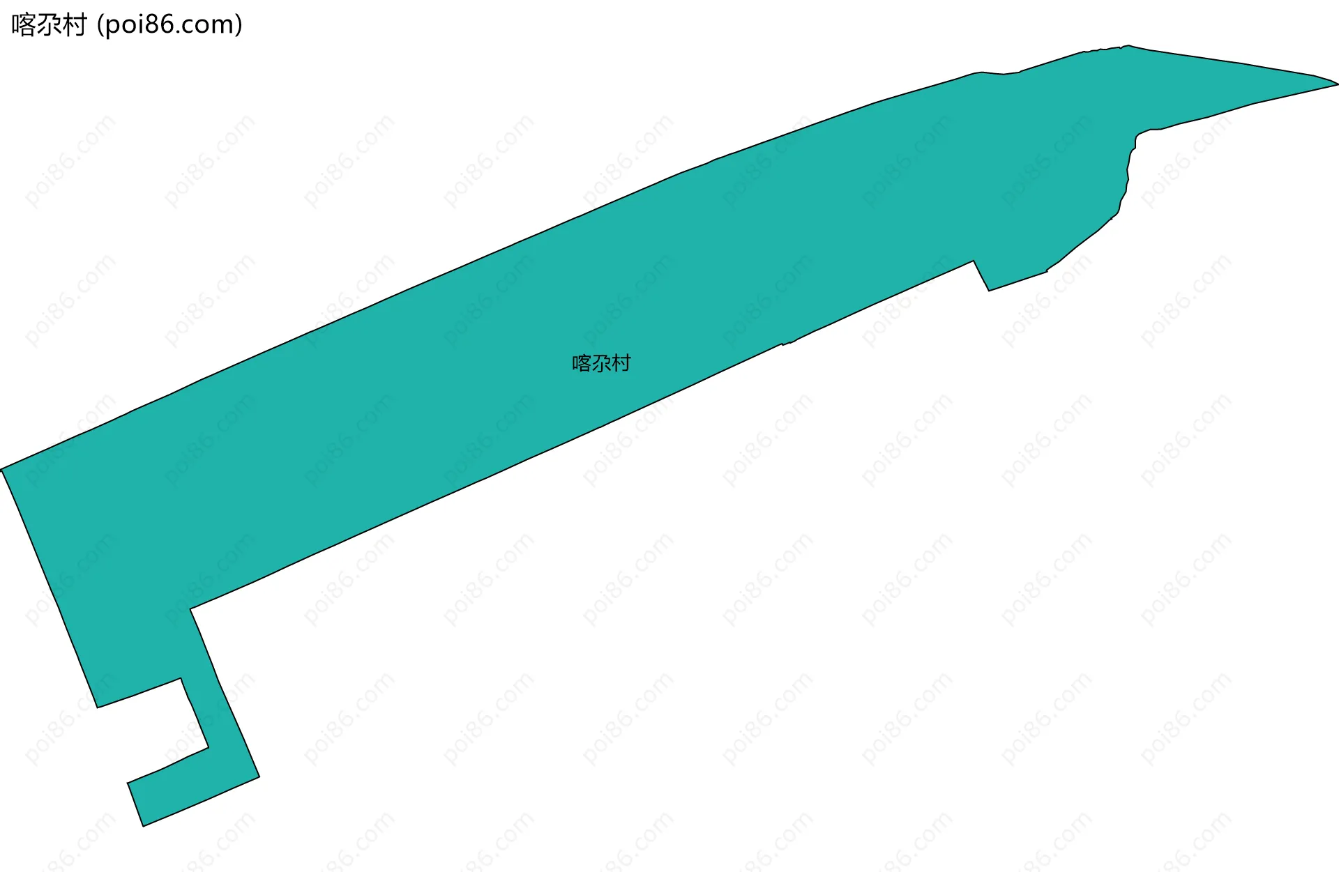喀尕村边界地图