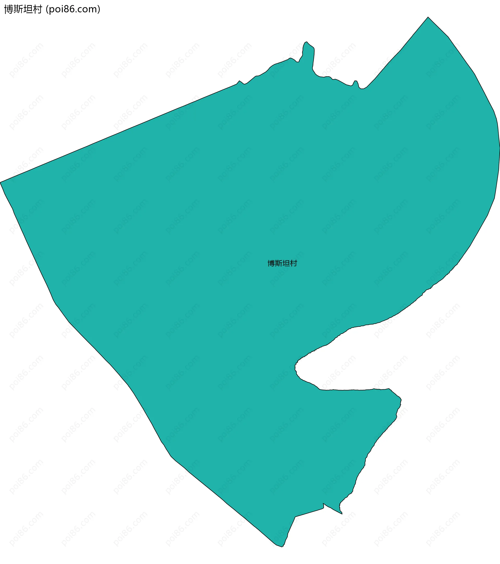博斯坦村边界地图