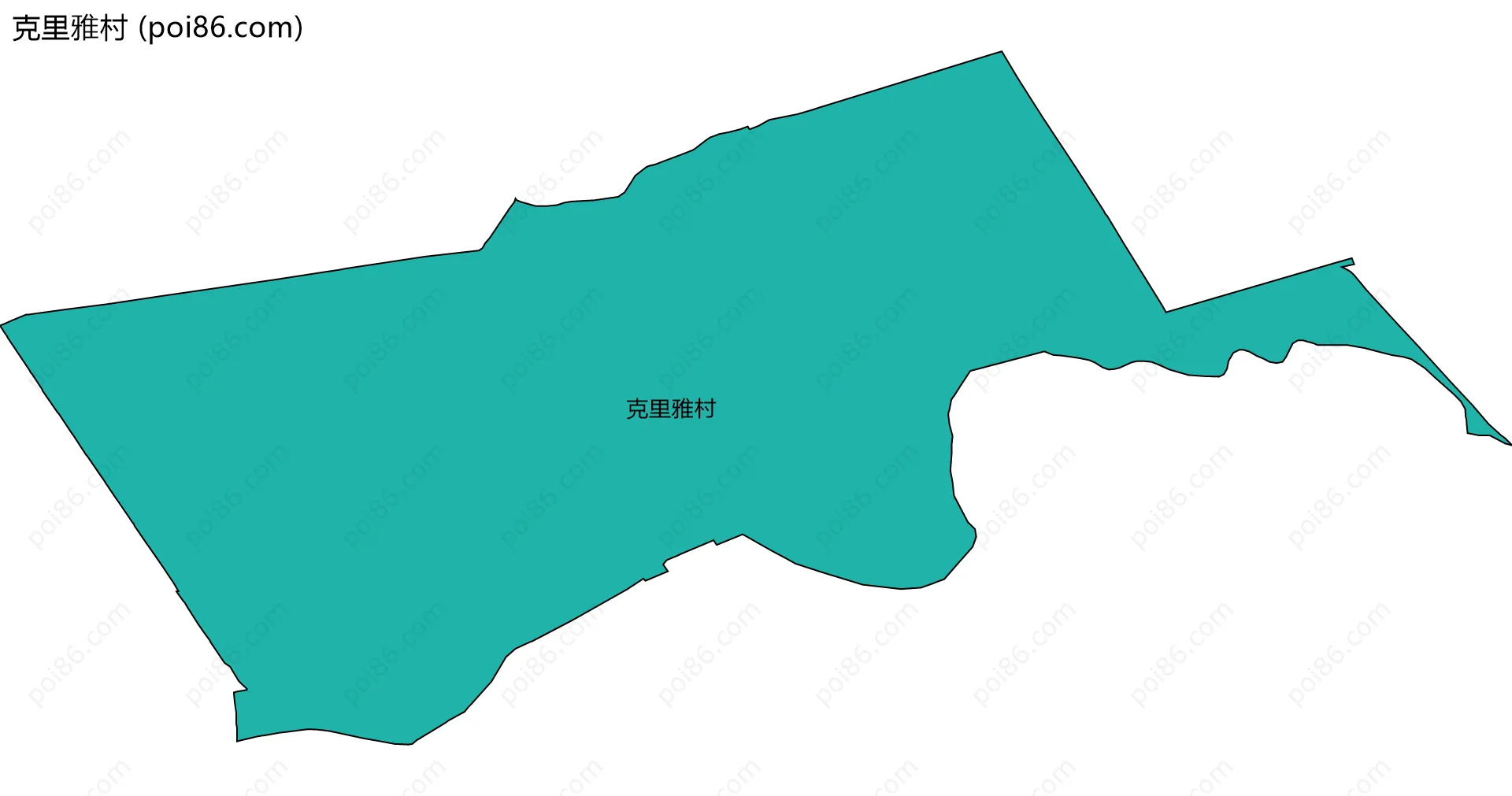 克里雅村边界地图