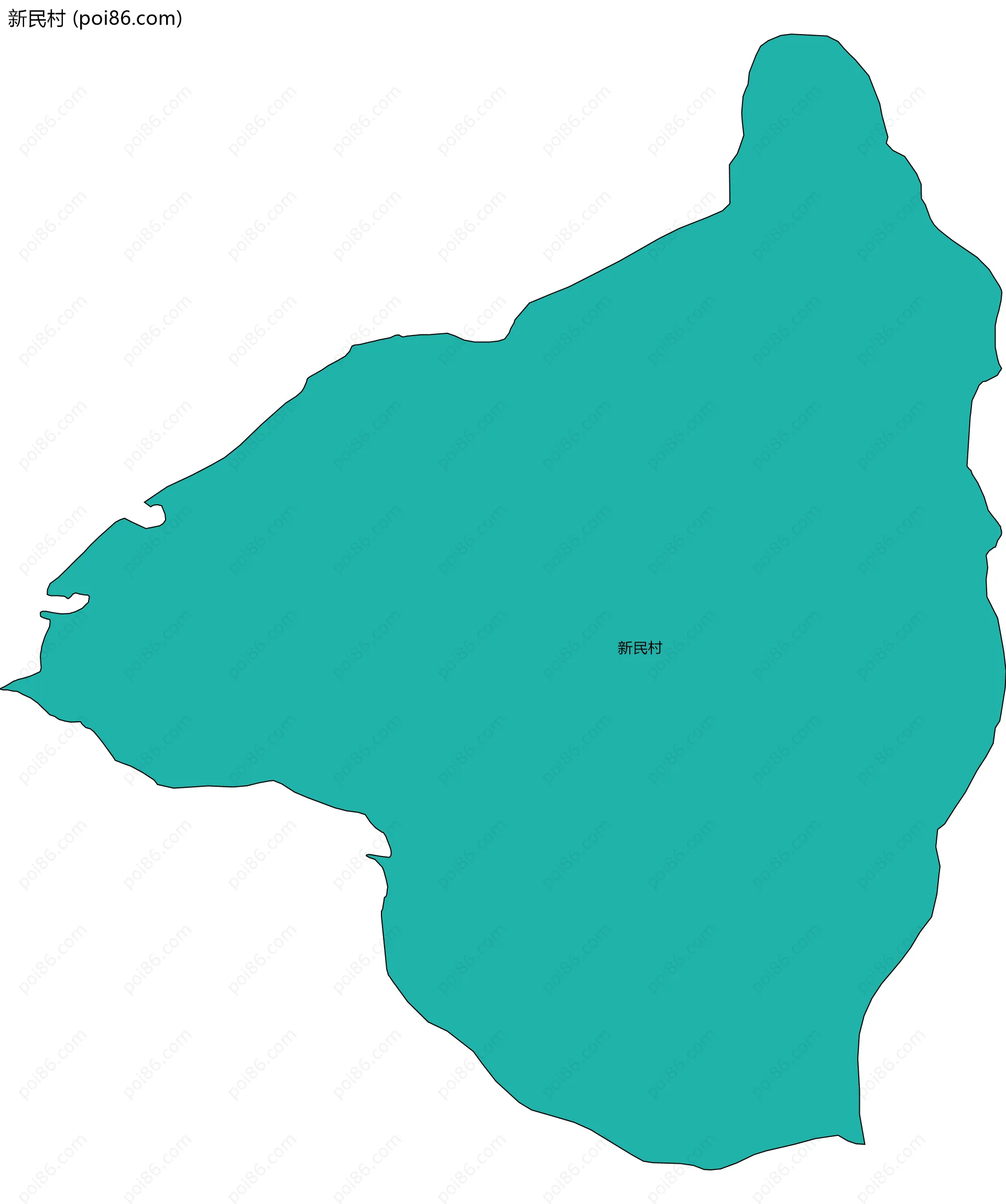 新民村边界地图