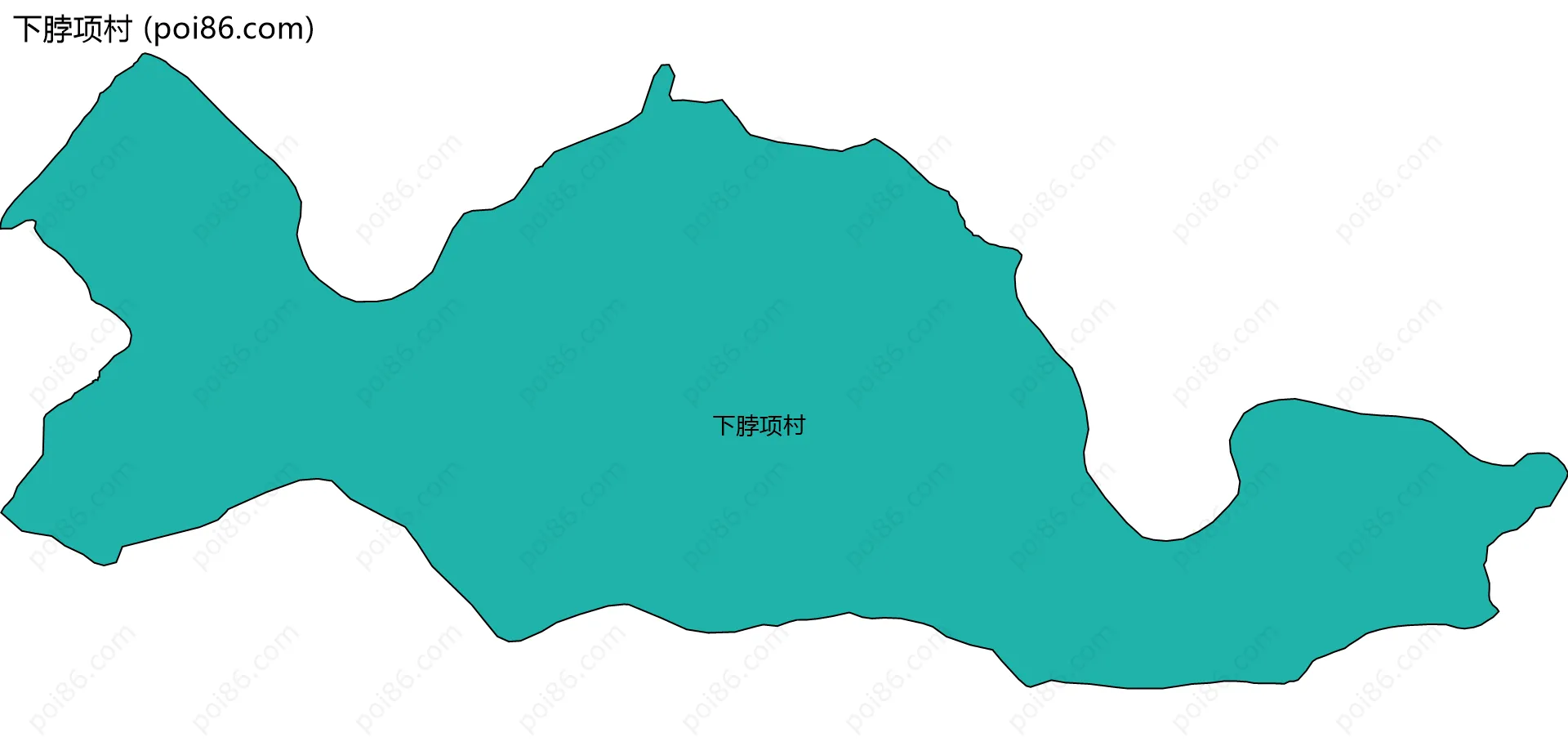 下脖项村边界地图