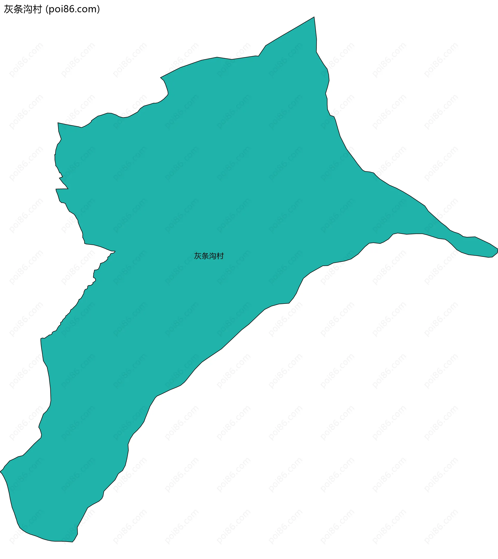 灰条沟村边界地图