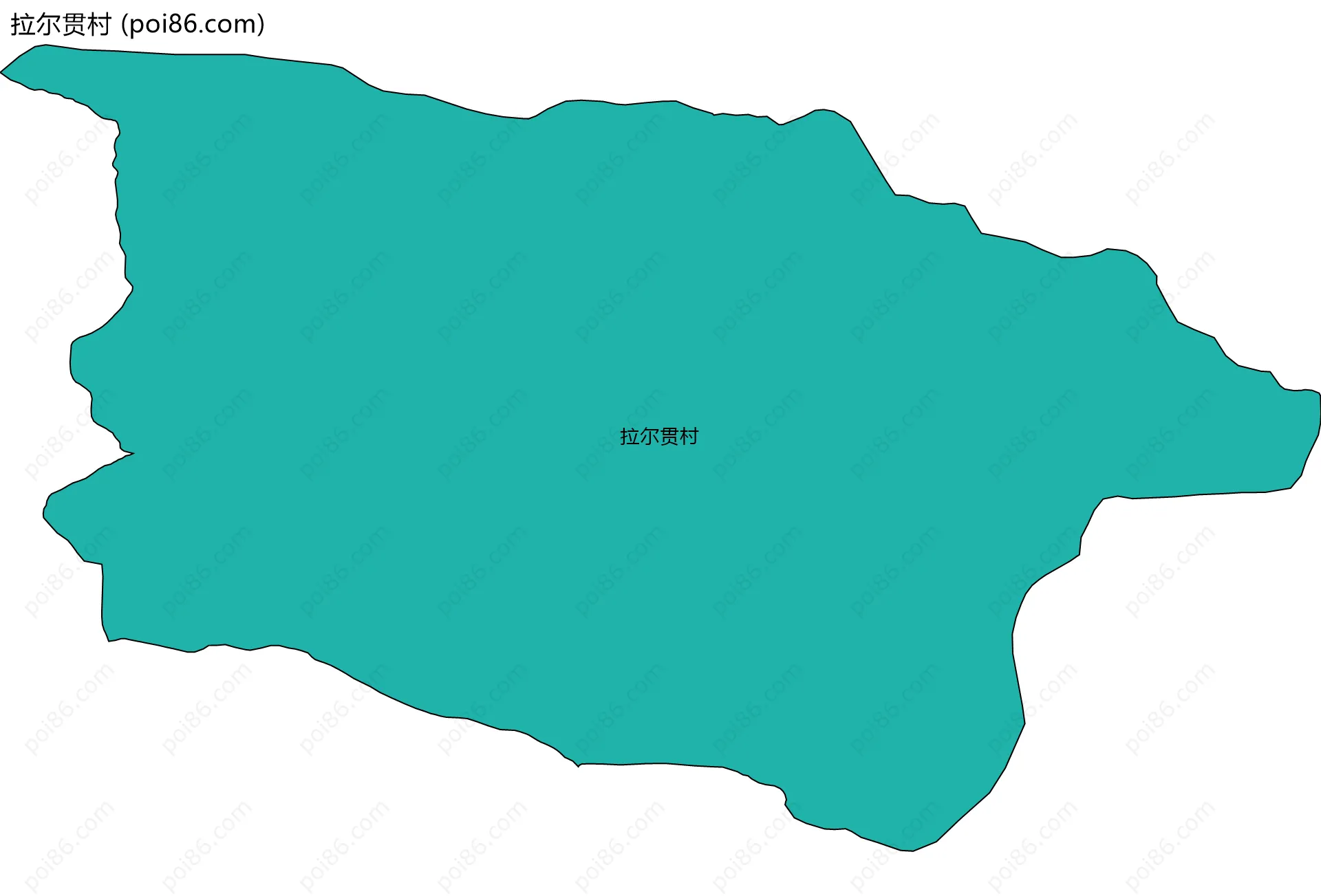 拉尔贯村边界地图