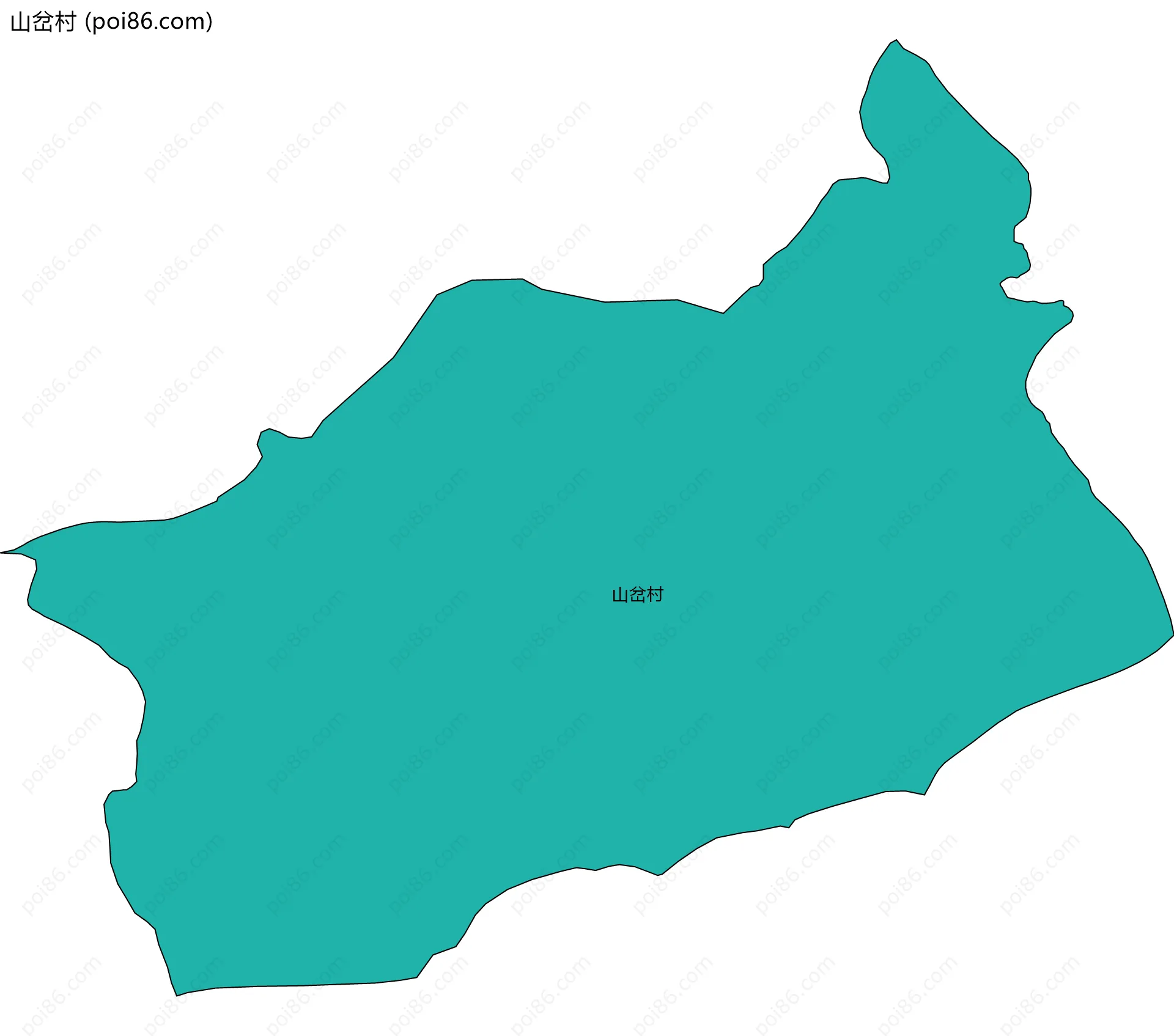 山岔村边界地图