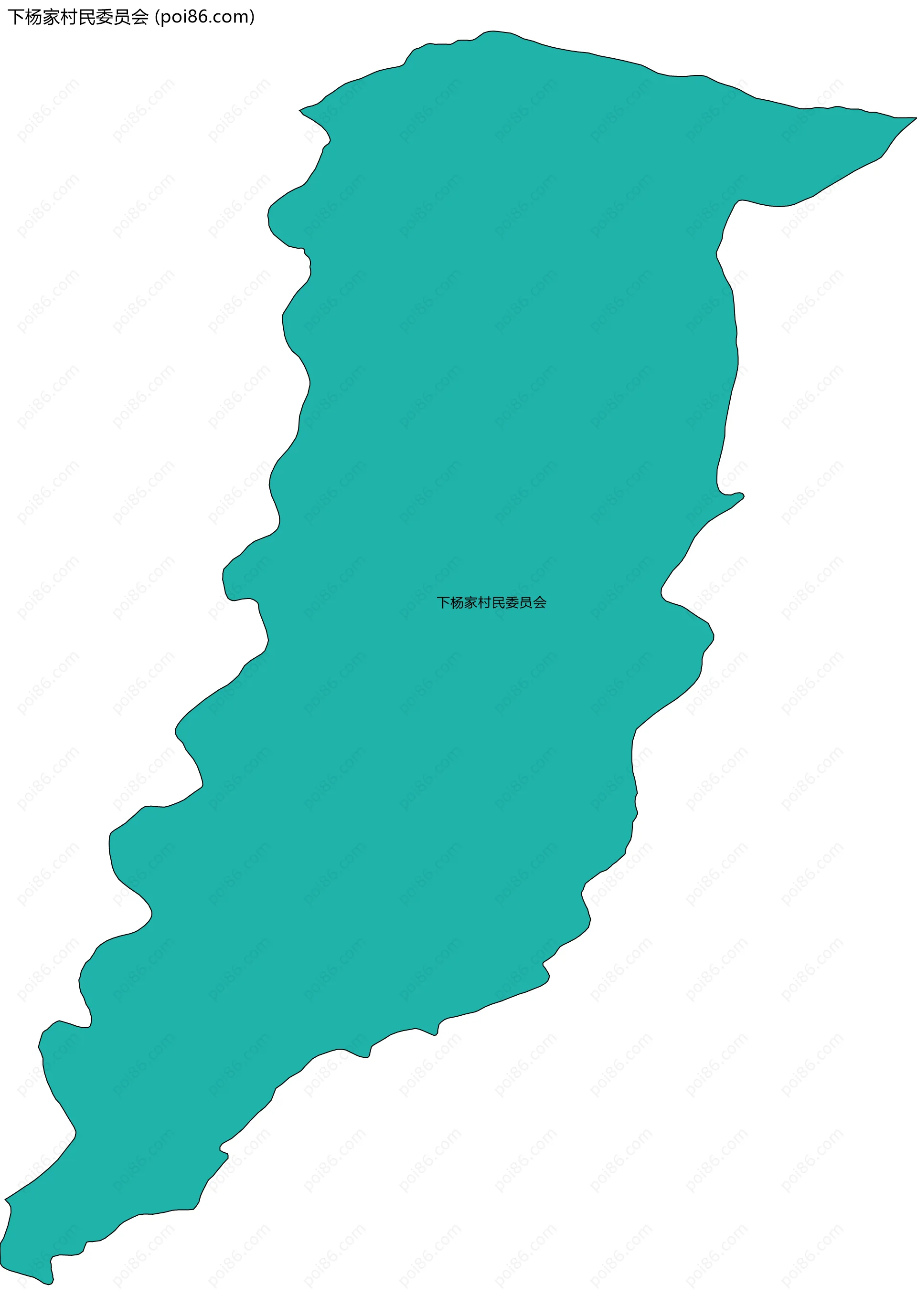 下杨家村民委员会边界地图