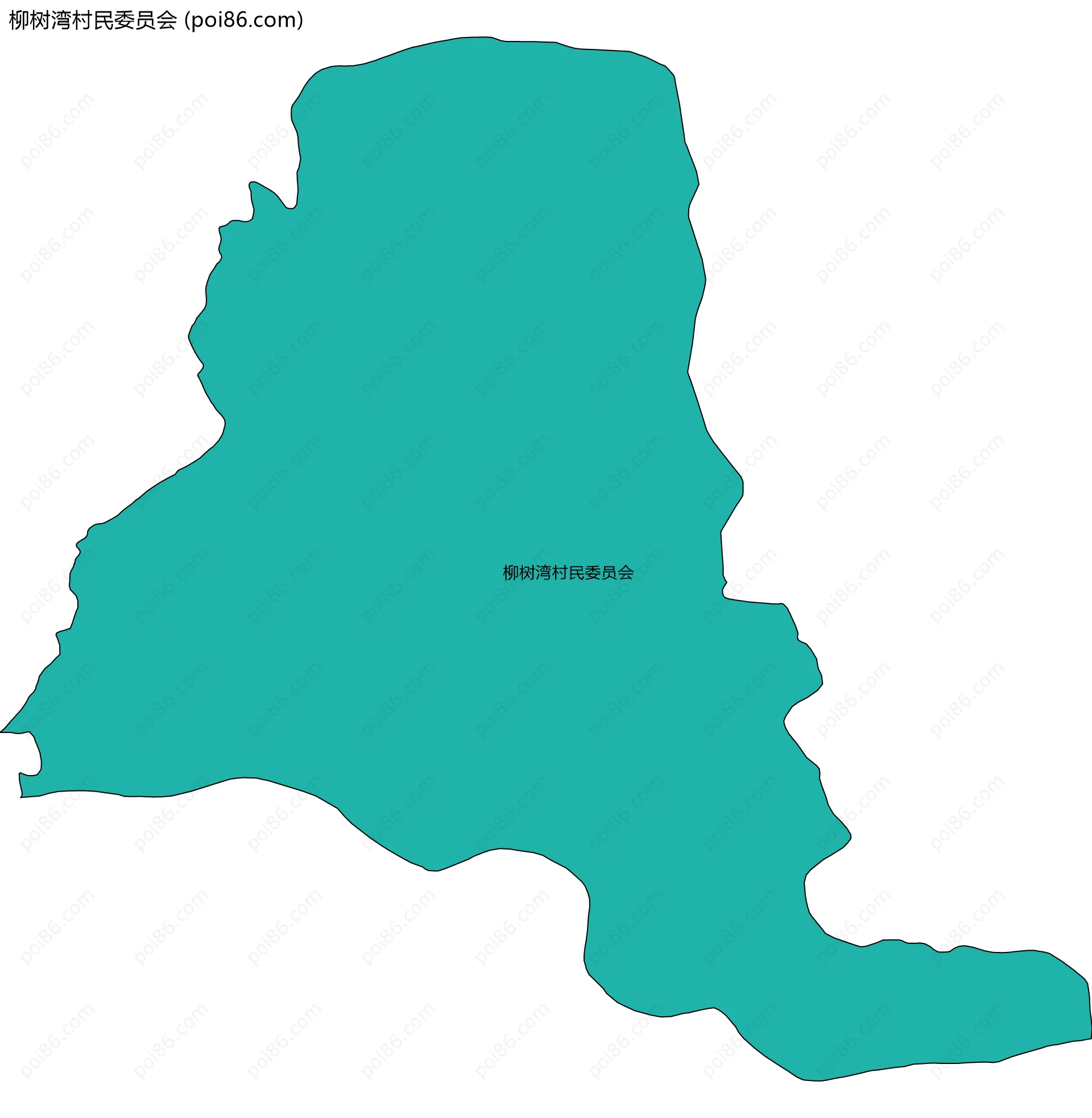 柳树湾村民委员会边界地图