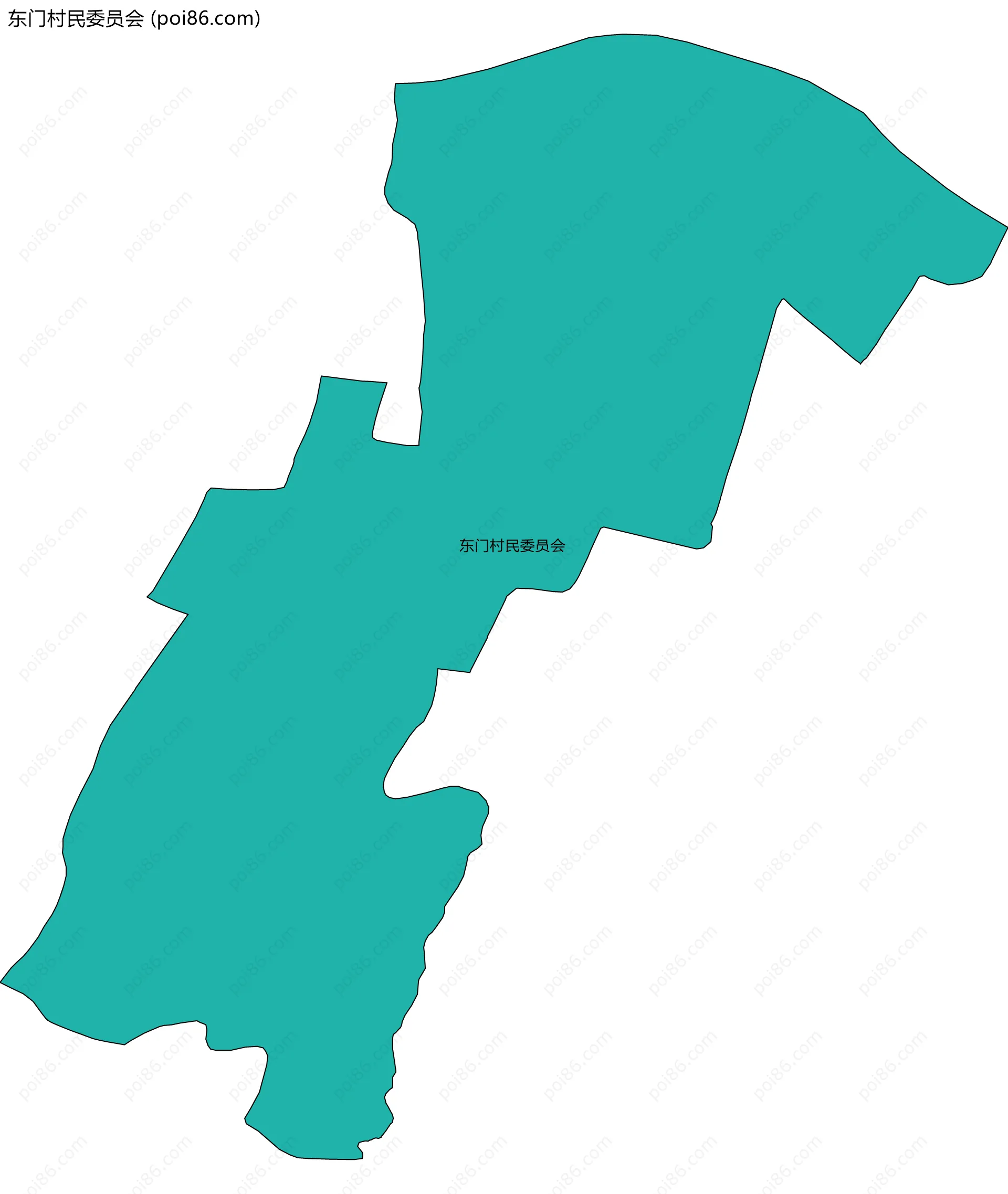 东门村民委员会边界地图