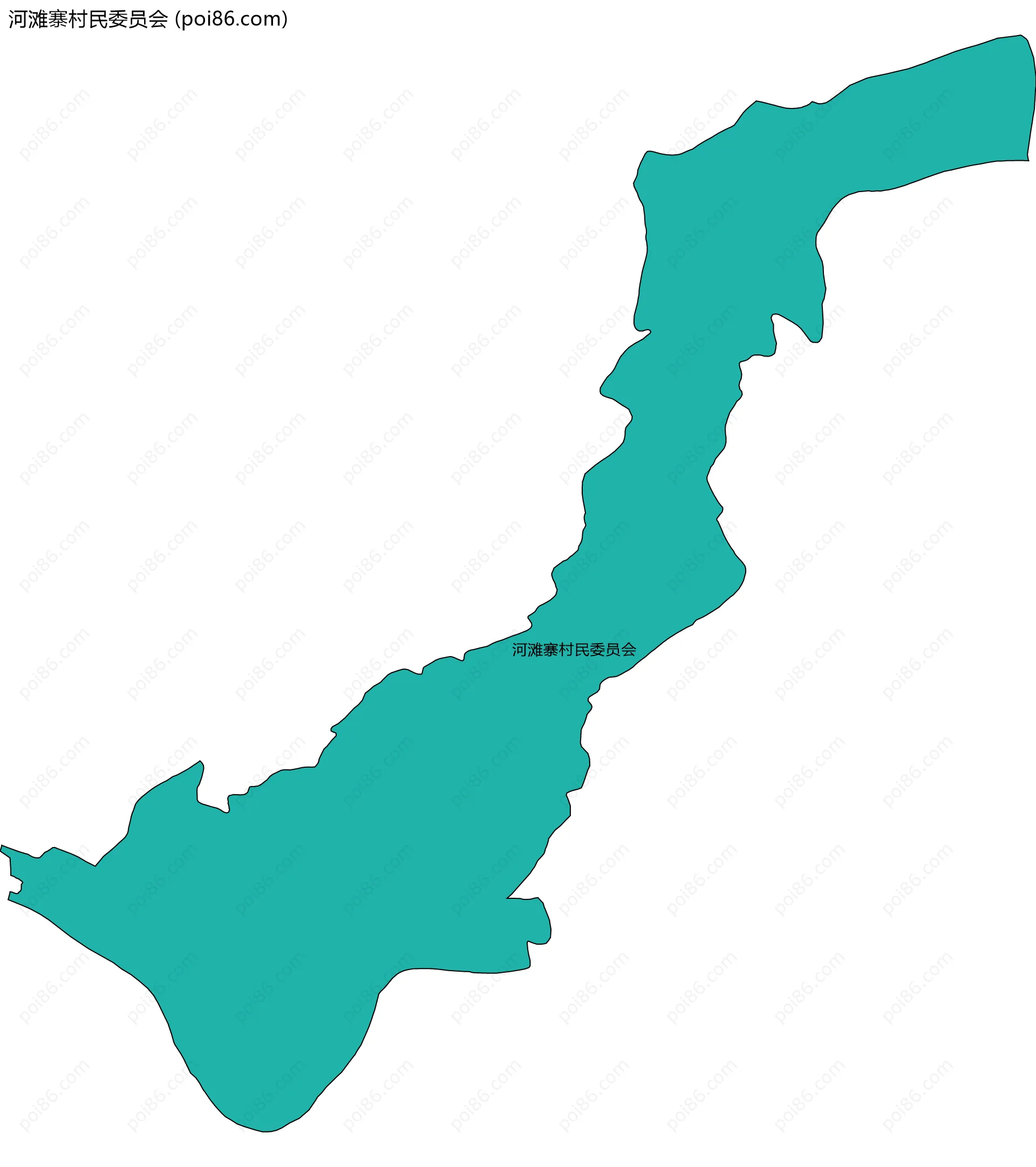 河滩寨村民委员会边界地图