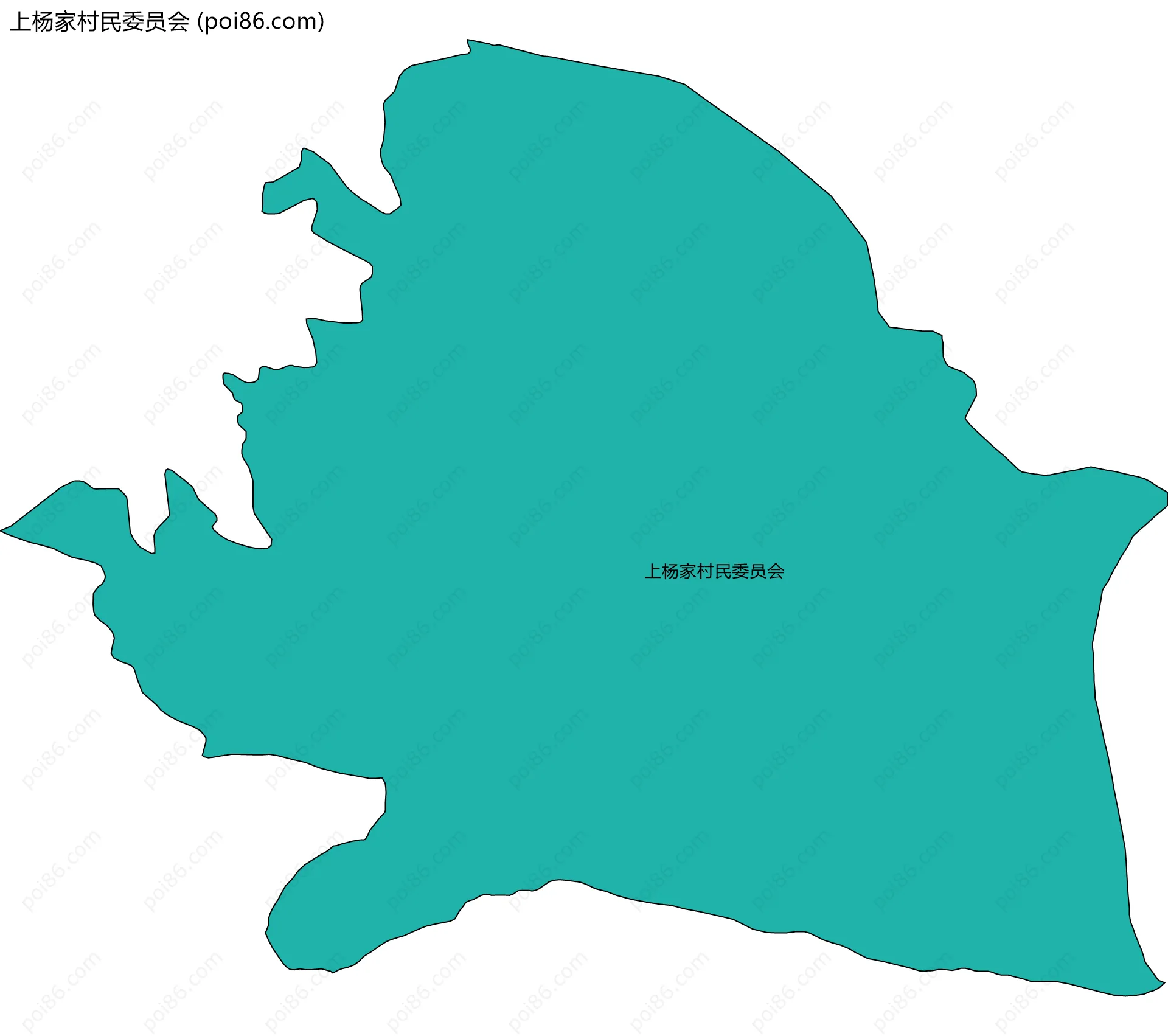 上杨家村民委员会边界地图