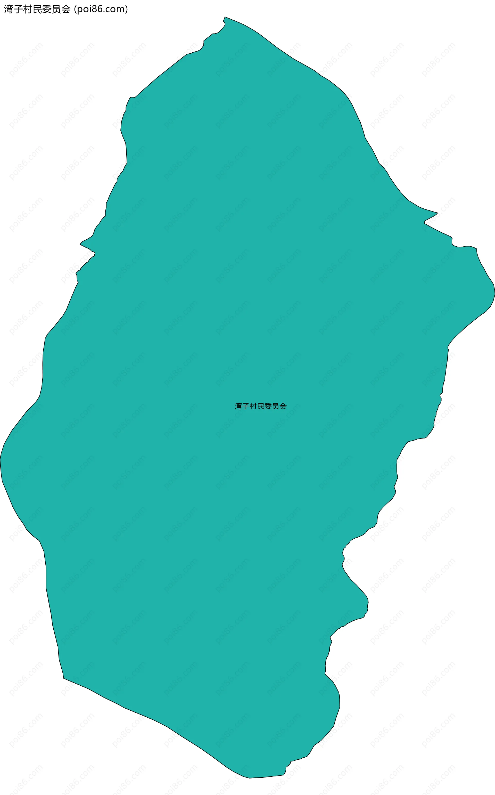 湾子村民委员会边界地图