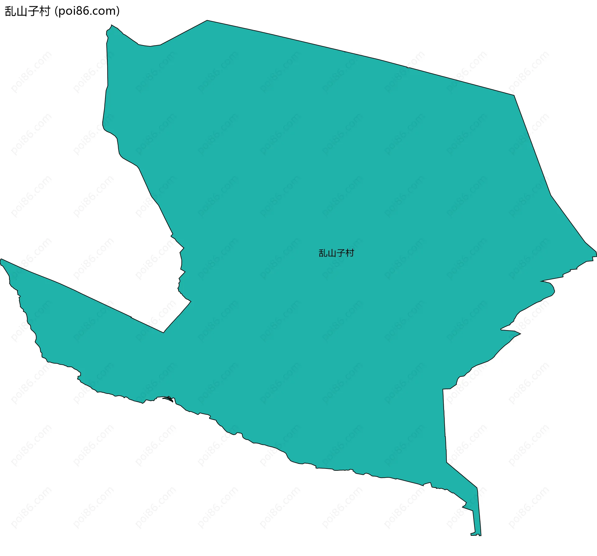 乱山子村边界地图