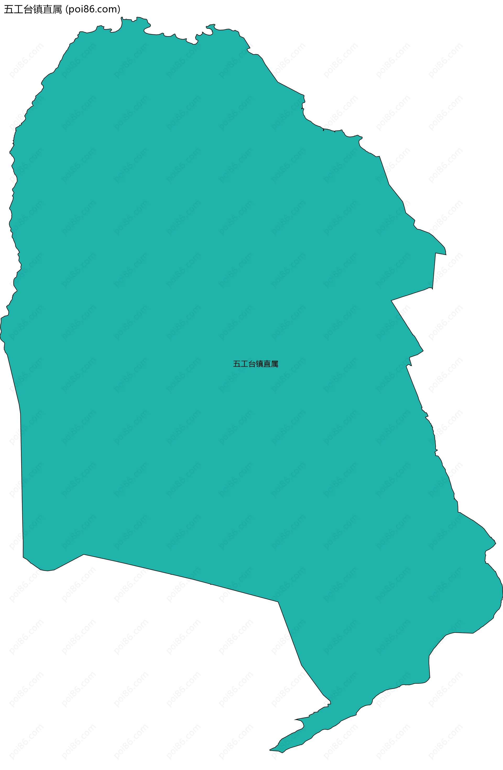 五工台镇直属边界地图