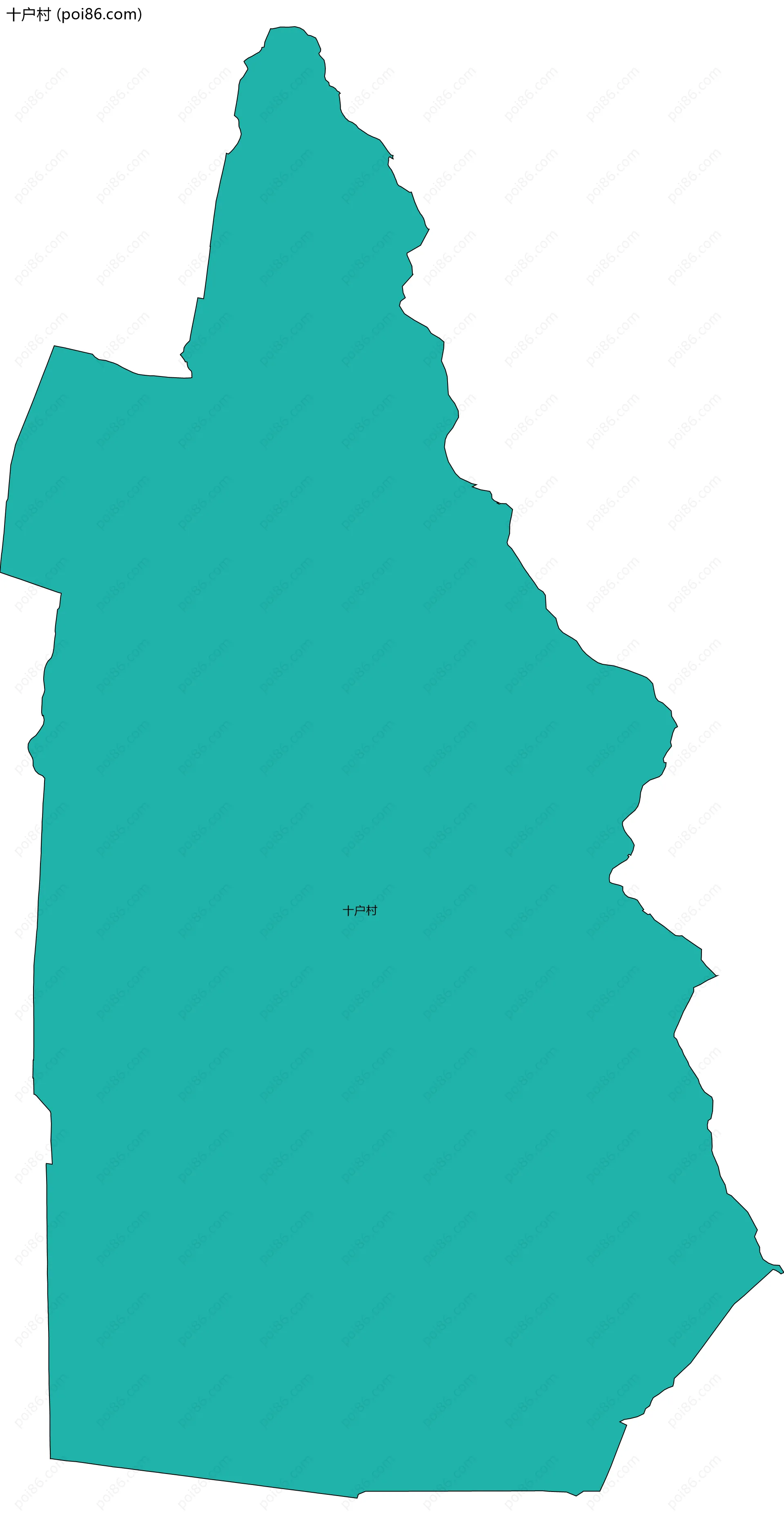 十户村边界地图