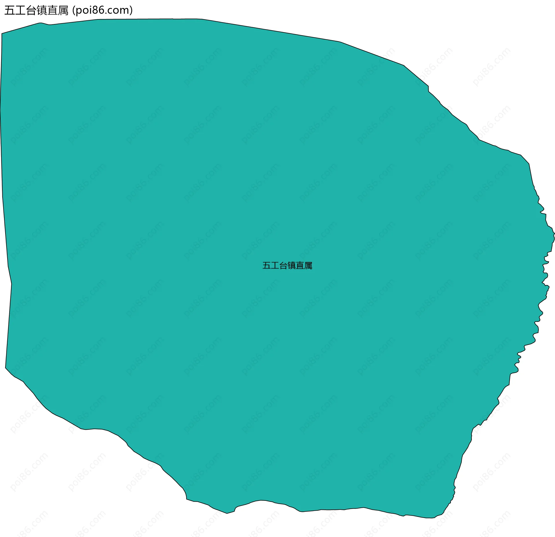 五工台镇直属边界地图