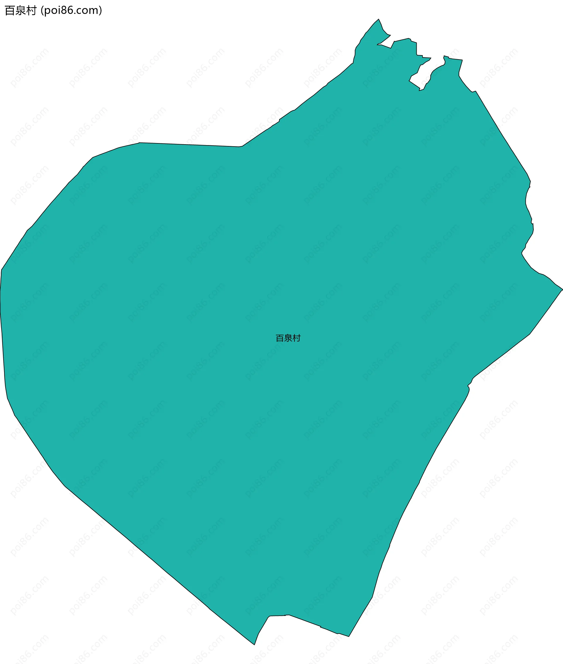 百泉村边界地图