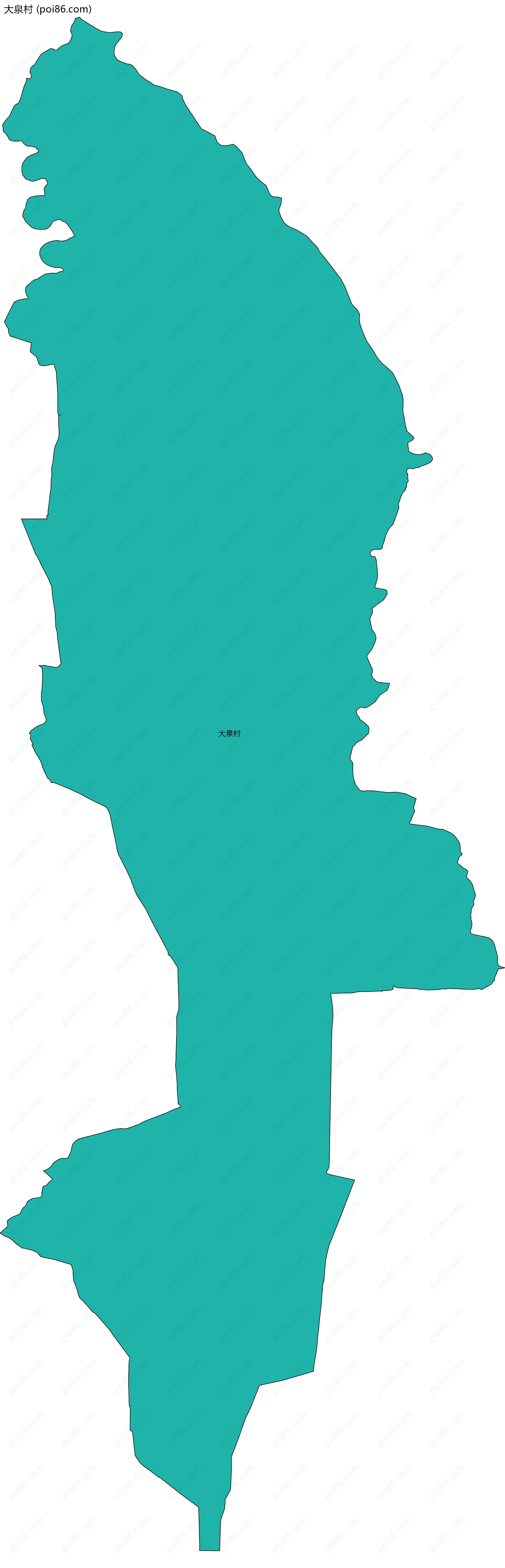 大泉村边界地图