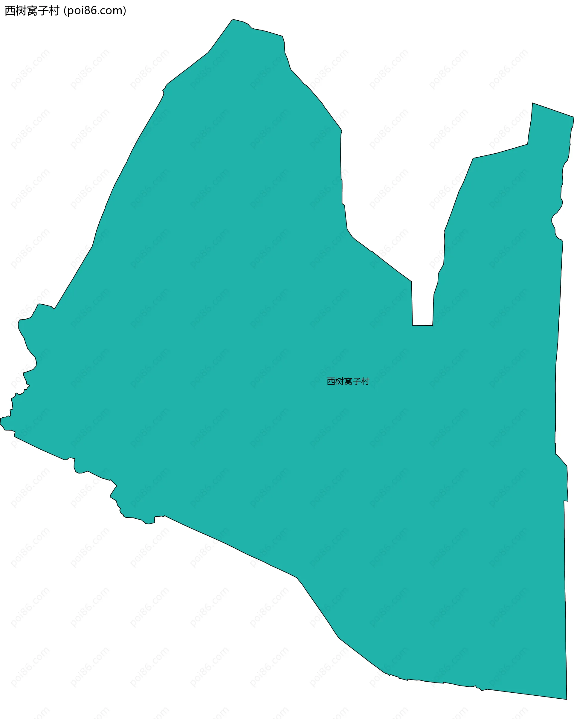 西树窝子村边界地图