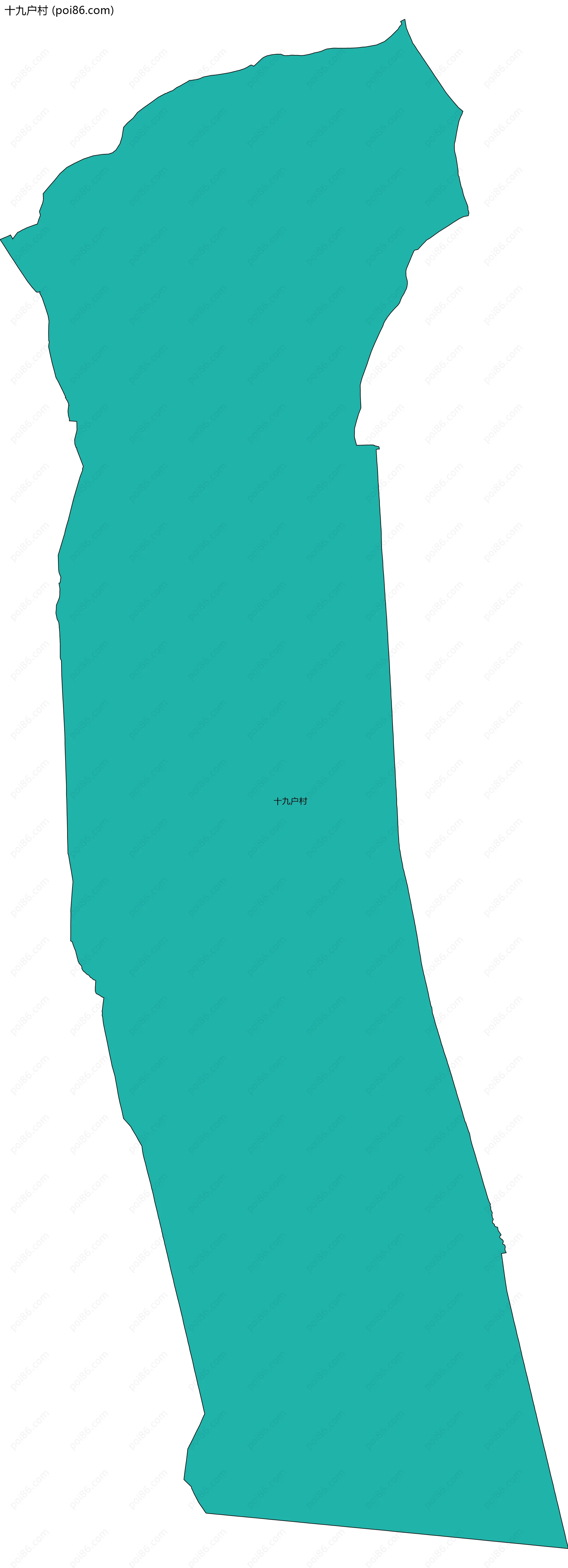 十九户村边界地图