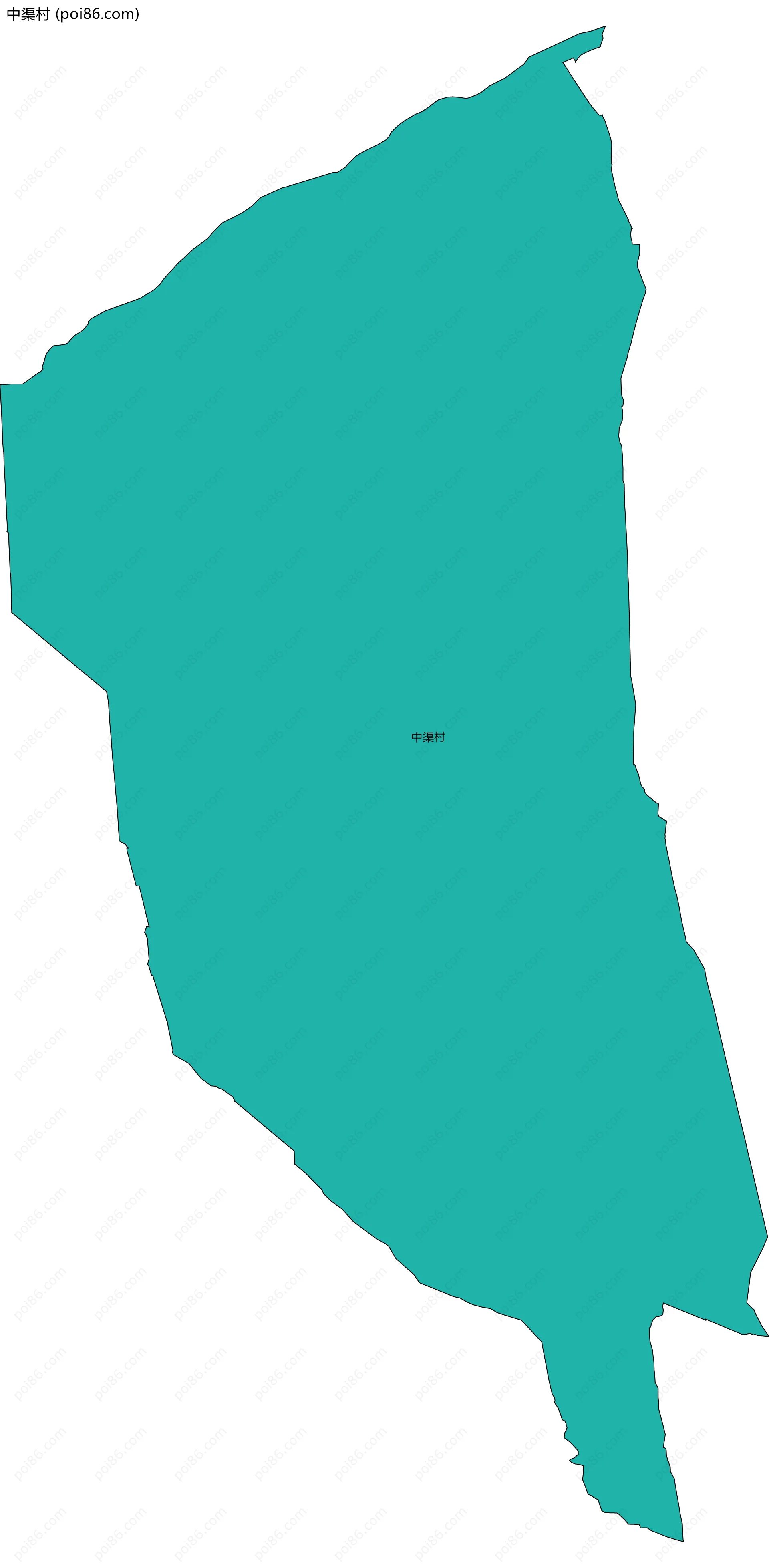 中渠村边界地图