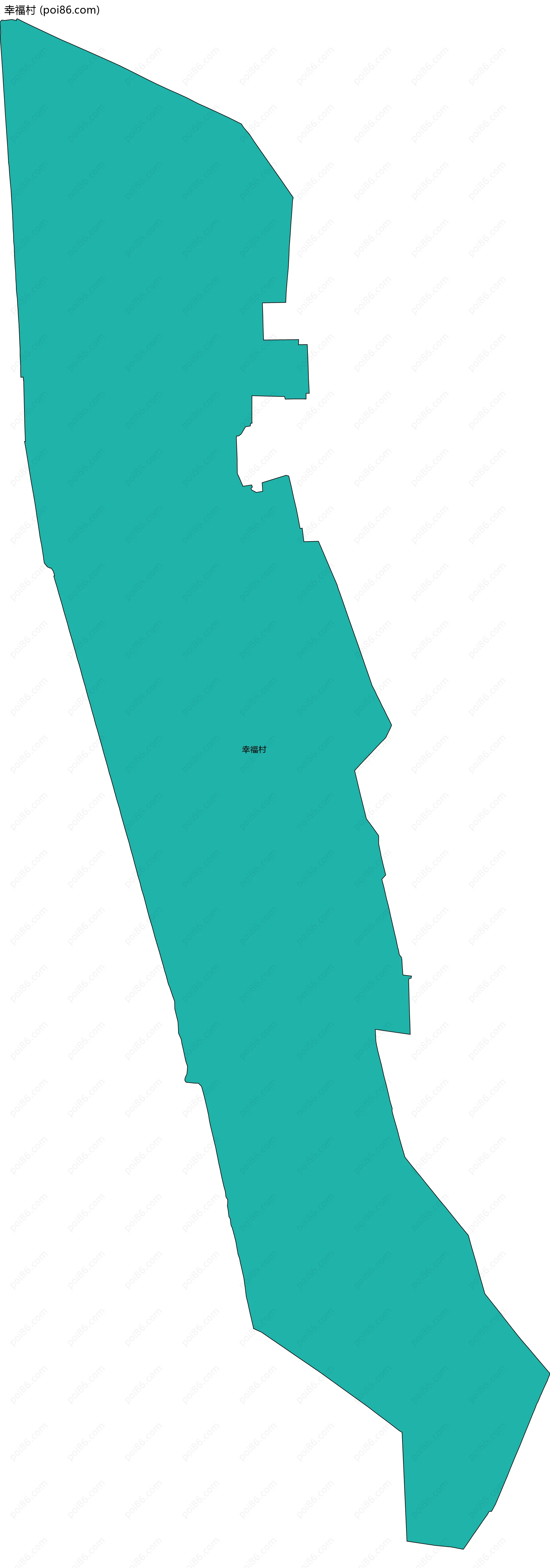 幸福村边界地图