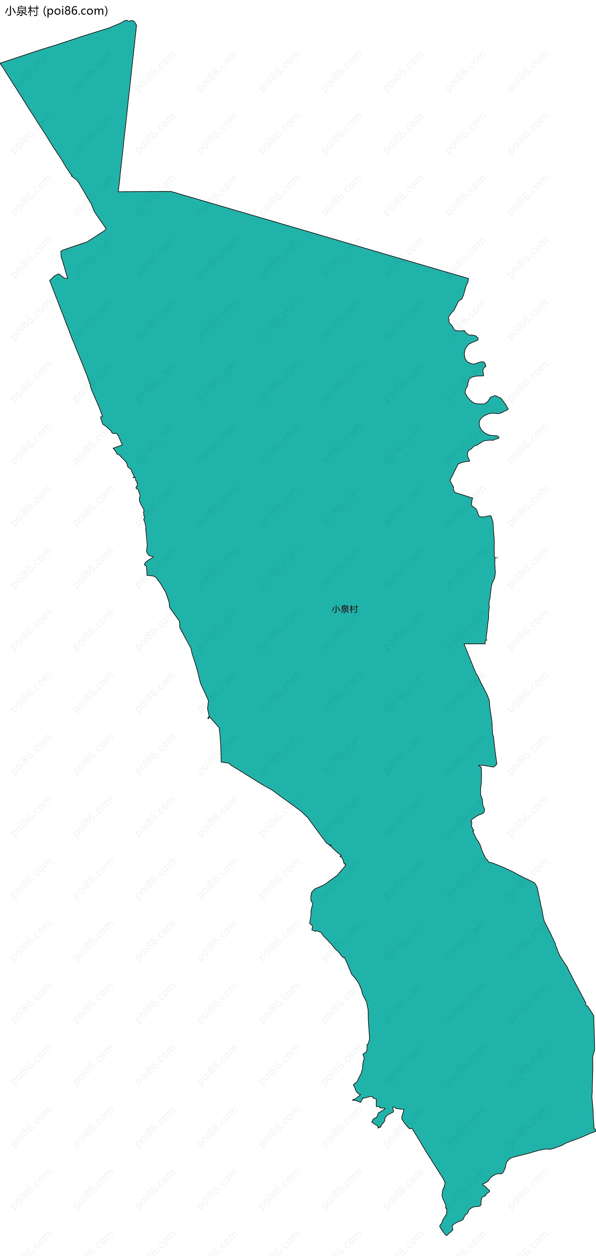 小泉村边界地图