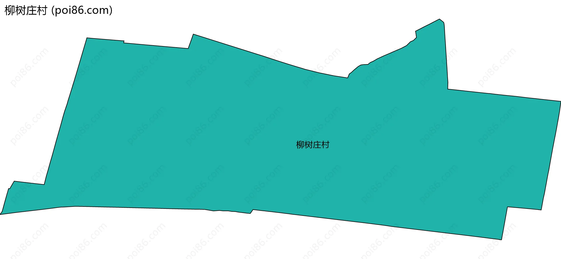 柳树庄村边界地图