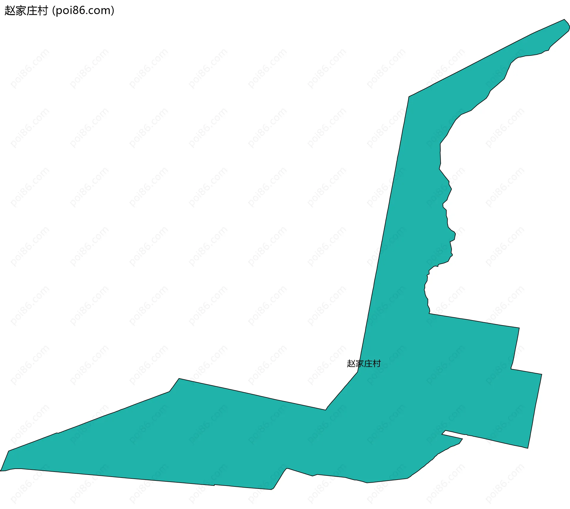 赵家庄村边界地图