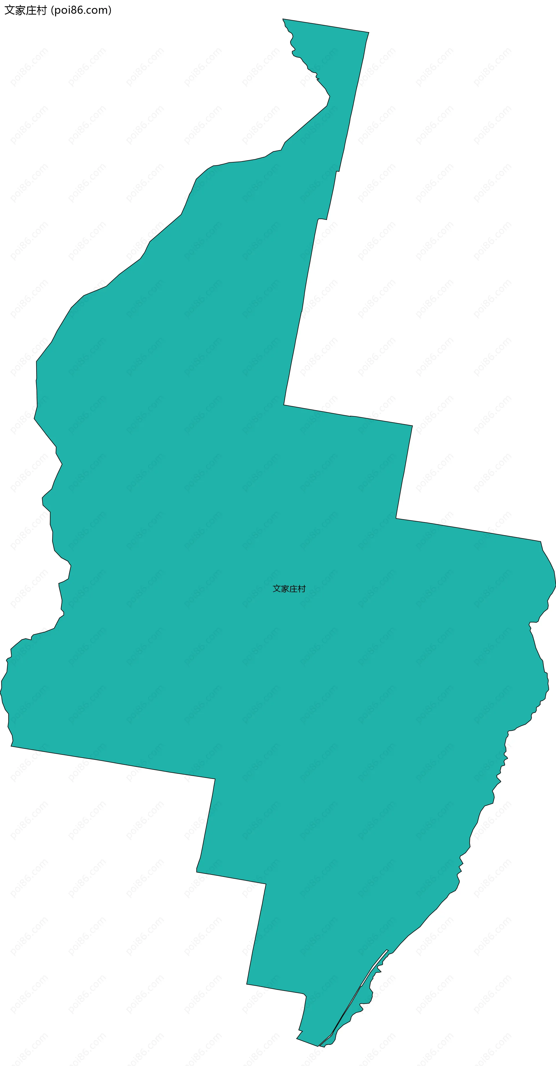 文家庄村边界地图